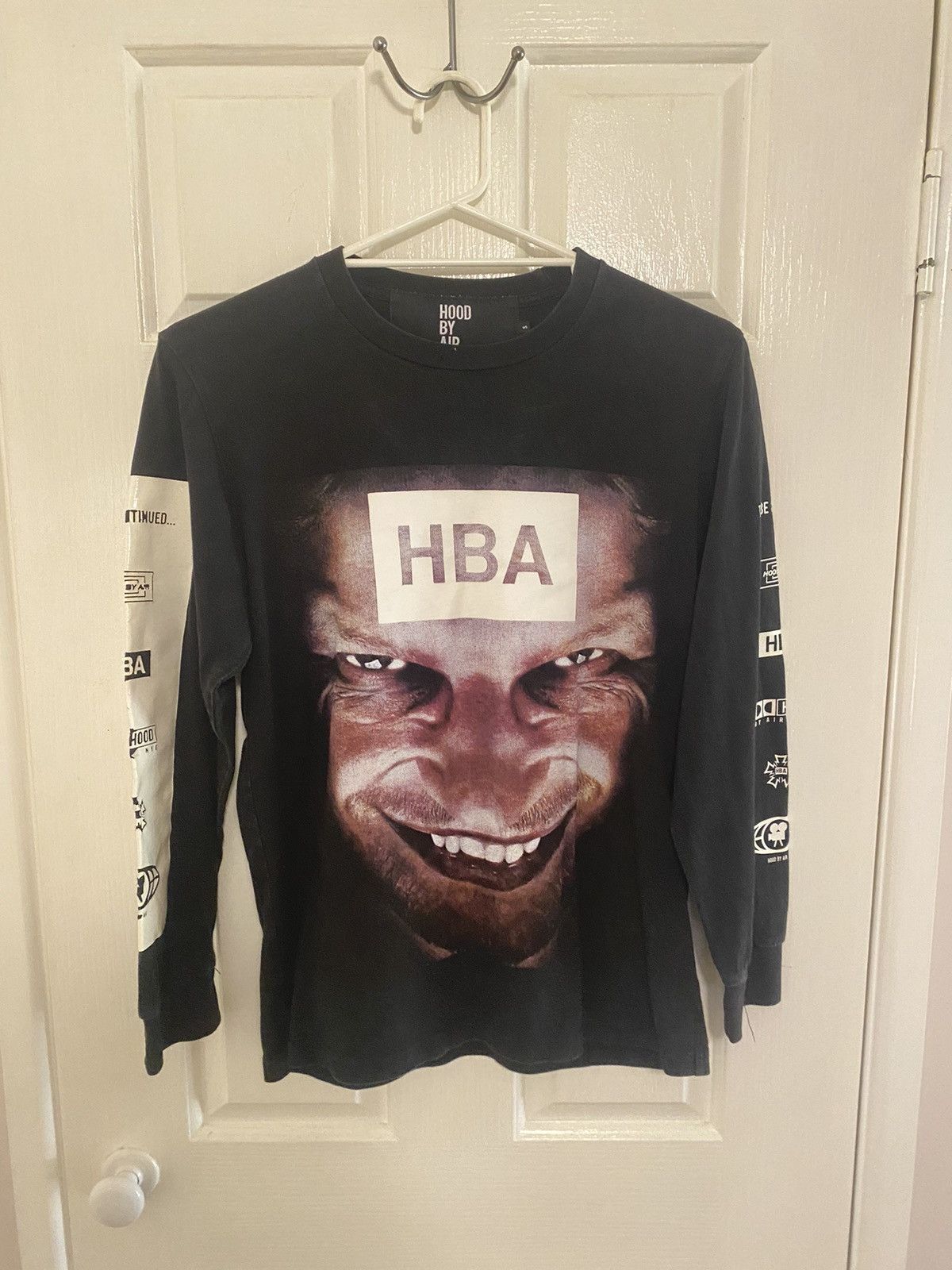 image of HBA Hood By Air 2013 Aphex Twin Long Sleeve in Black, Men's (Size Small)