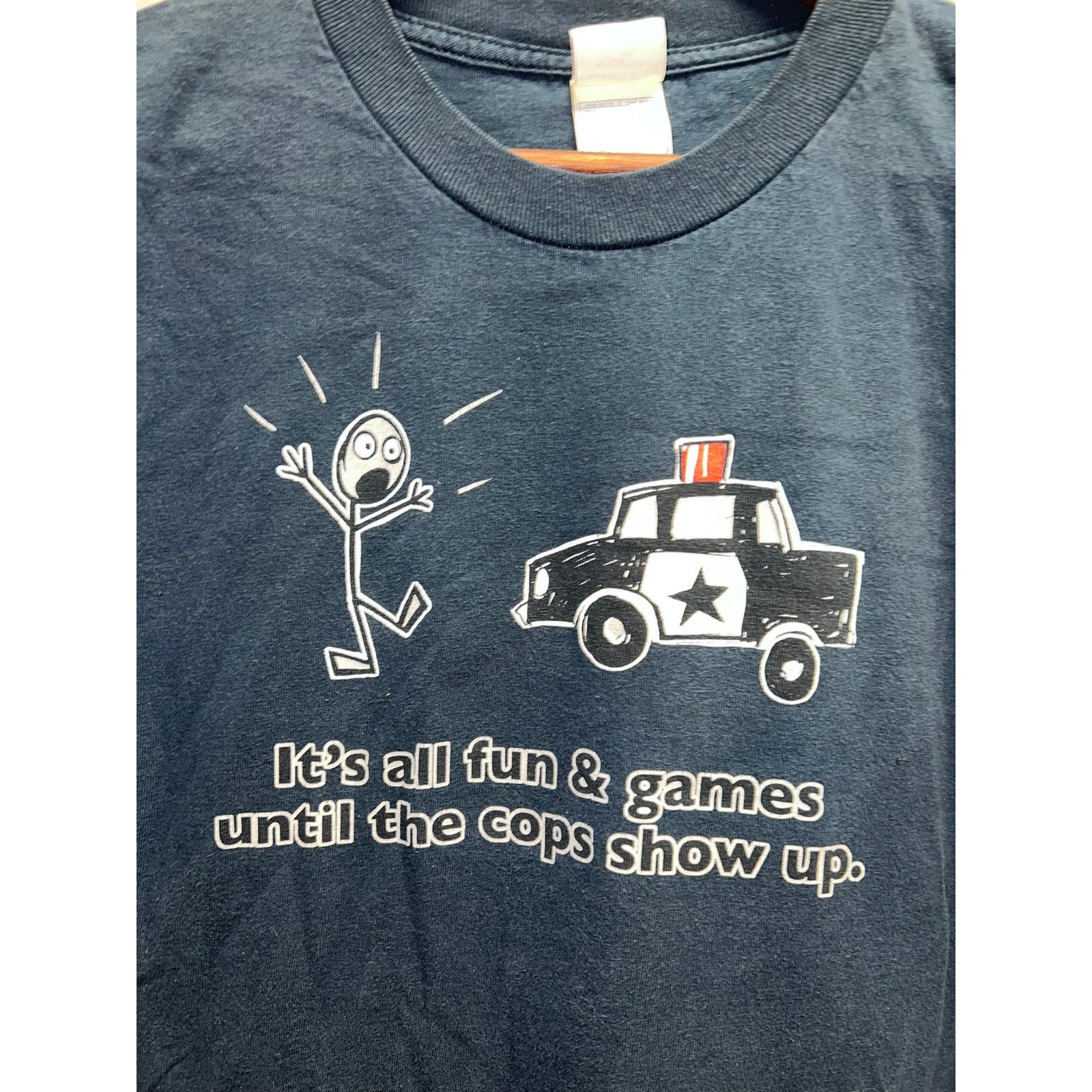 Vintage Vintage Cop Shirt It's All Fun & Games Cops Humor Tee VTG XL Size US XL / EU 56 / 4 - 2 Thumbnail