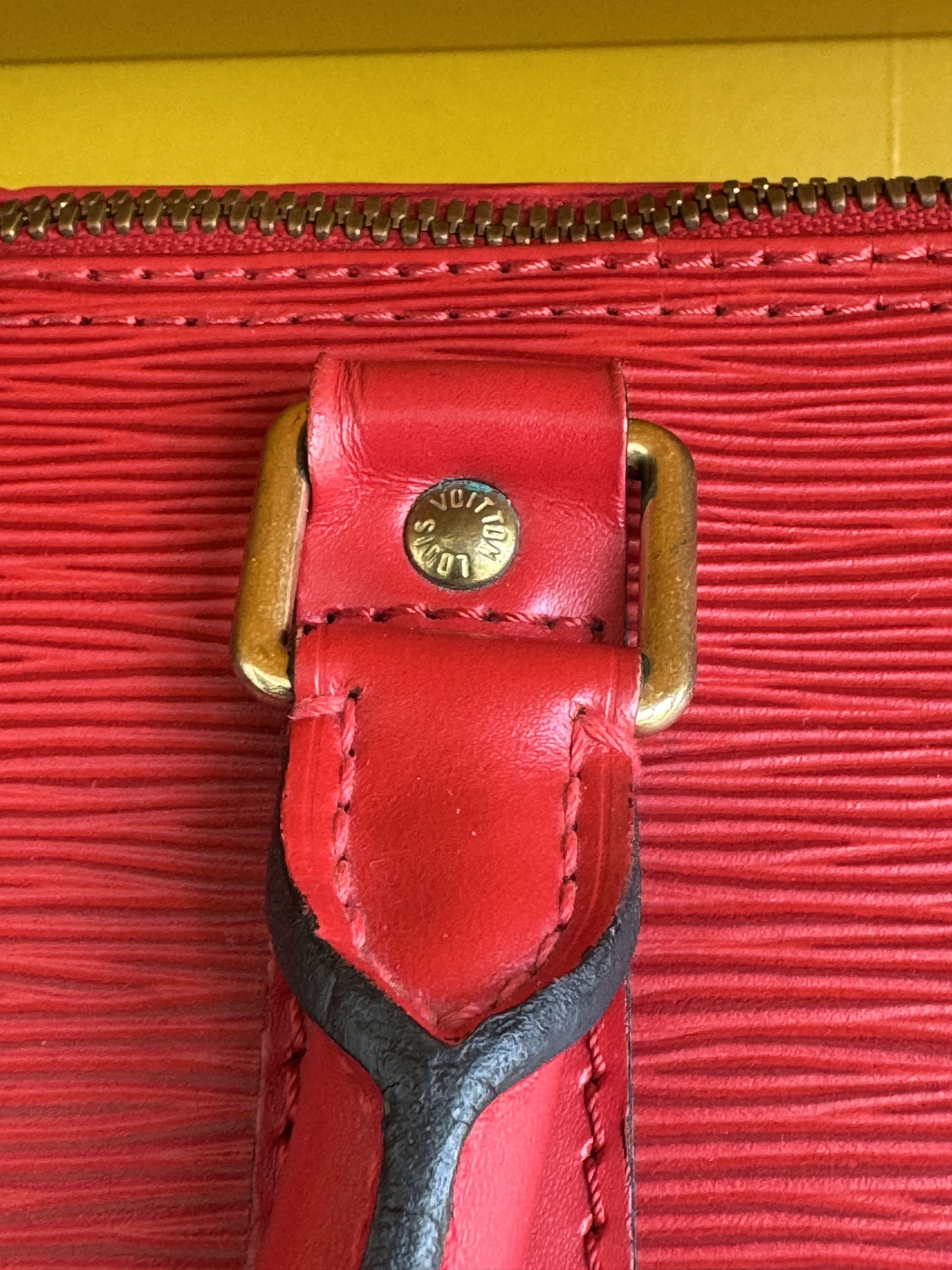 Louis Vuitton LOUIS VUITTON RED EPI LEATHER KEEPALL 45 Size 44 - 7 Thumbnail