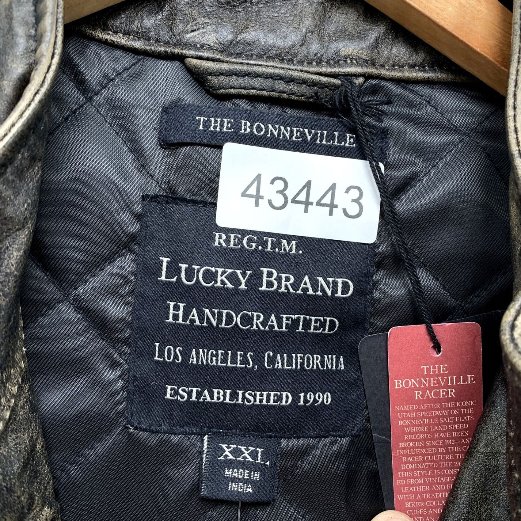 Lucky Brand Lucky Brand Bonneville Leather Moto Jacket Brown Mens 2XL Motorcycle Jacket Casual Size US XXL / EU 58 / 5 - 4 Thumbnail