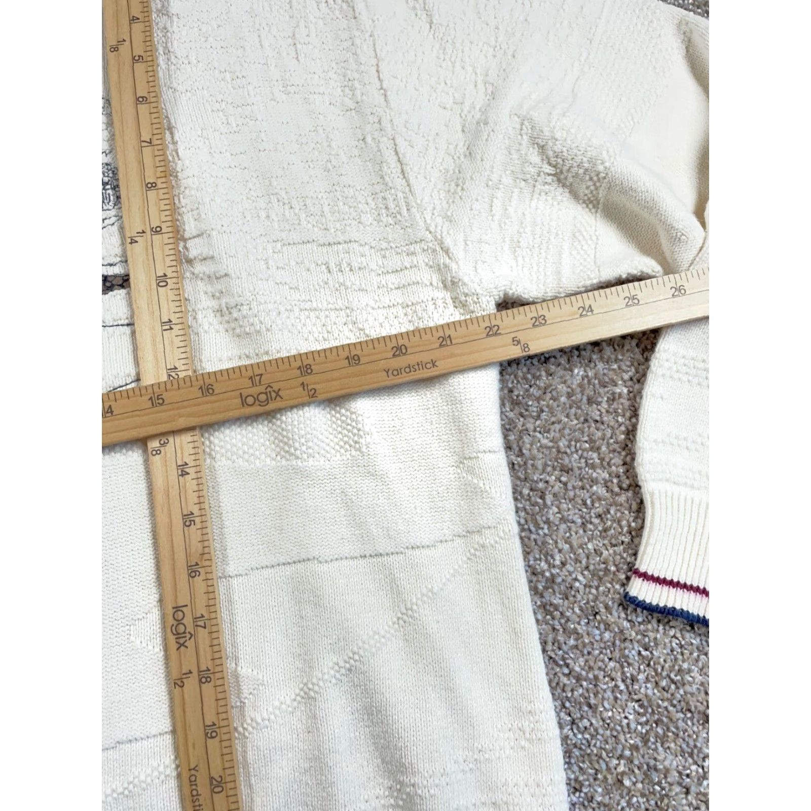 Vintage VINTAGE Fairway Sport Golf Sweater XL Men Ivory Embroidered Cotton Heavyweight Fall Winter Size US XL / EU 56 / 4 - 6 Thumbnail