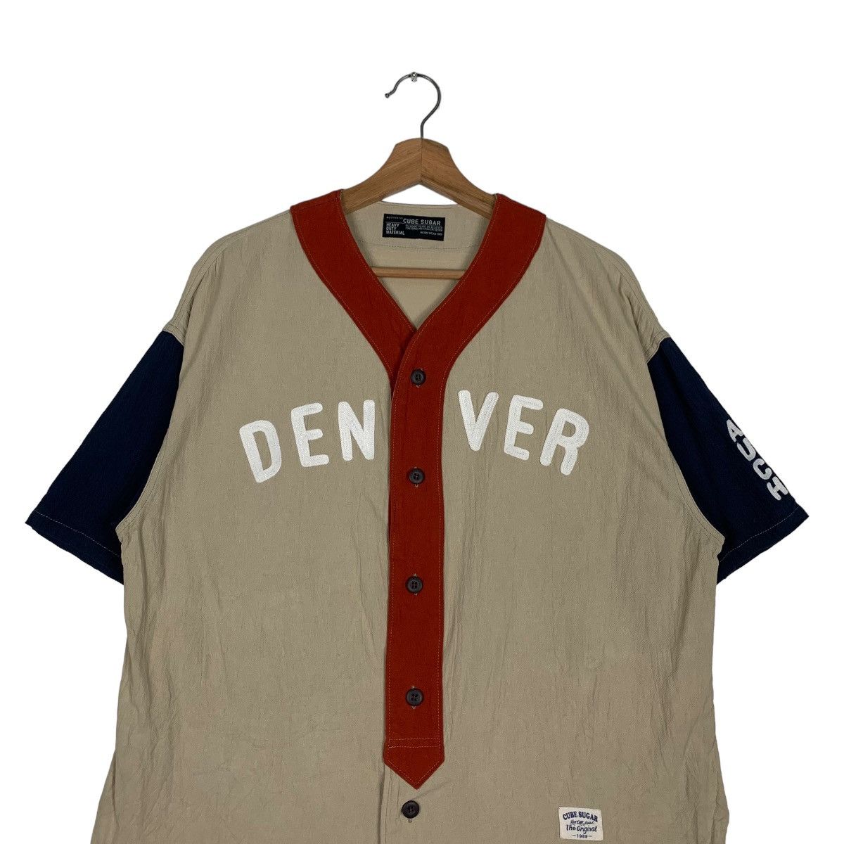 Japanese Brand CUBE SUGAR Colorblock Work Wear Button Shirt #0875-C39 Size US M / EU 48-50 / 2 - 2 Thumbnail