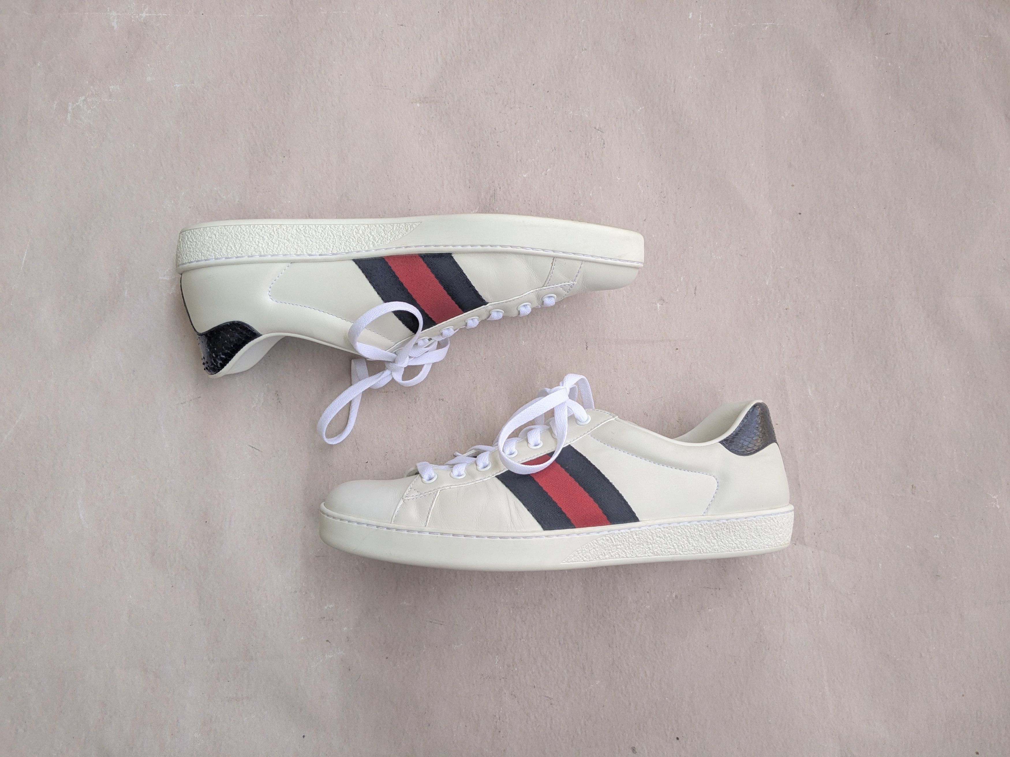 Gucci Ace Sneakers White 9.5 White Low Tops 386750