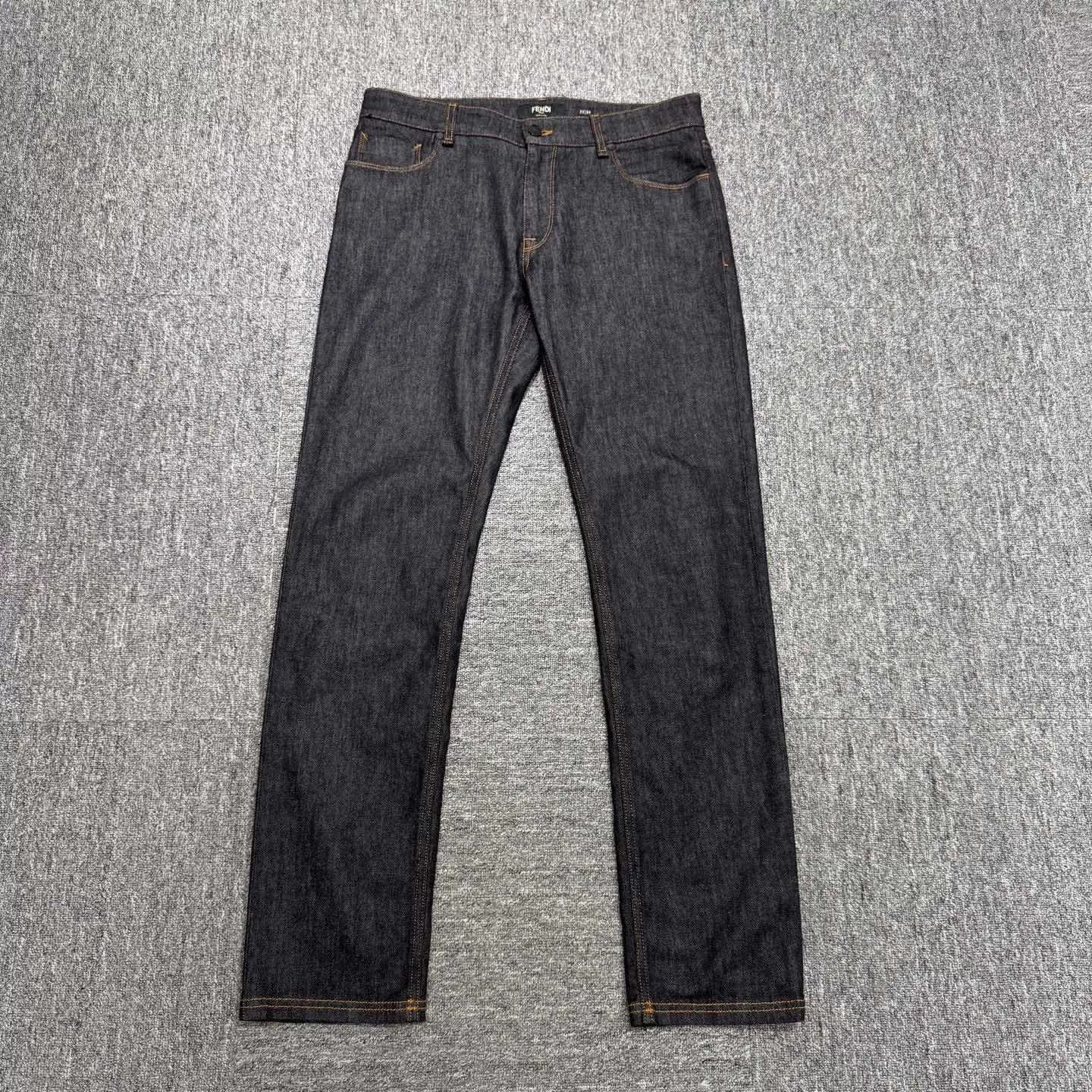 Fendi Fendi Gold Logo Denim Jeans Size US 33 - 1 Thumbnail