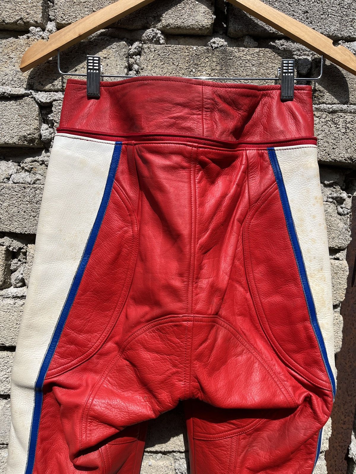 Genuine Leather × Vintage Kushitani Hamamatsu 2 Pieces Overall Leather Racing Set Size US 30 / EU 46 - 23 Thumbnail