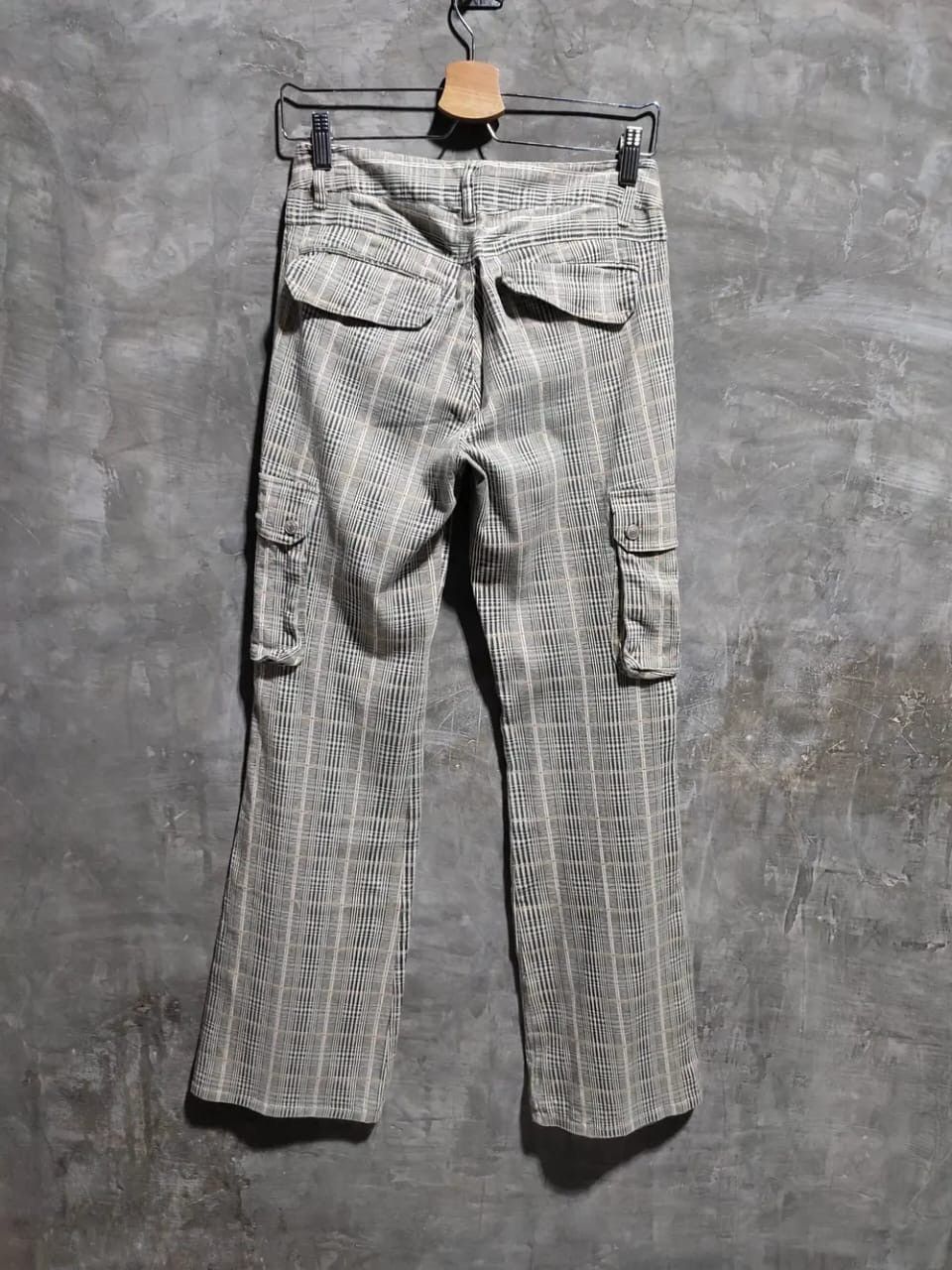 Other Unknown Japanese Checker Cargo Flared Pants Size US 28 / EU 44 - 8 Thumbnail