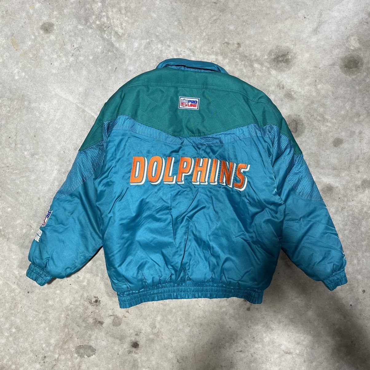 Pro Line × Vintage Vintage Miami Dolphins Pro Line NFL Jacket - Mens Medium Size US M / EU 48-50 / 2 - 2 Thumbnail