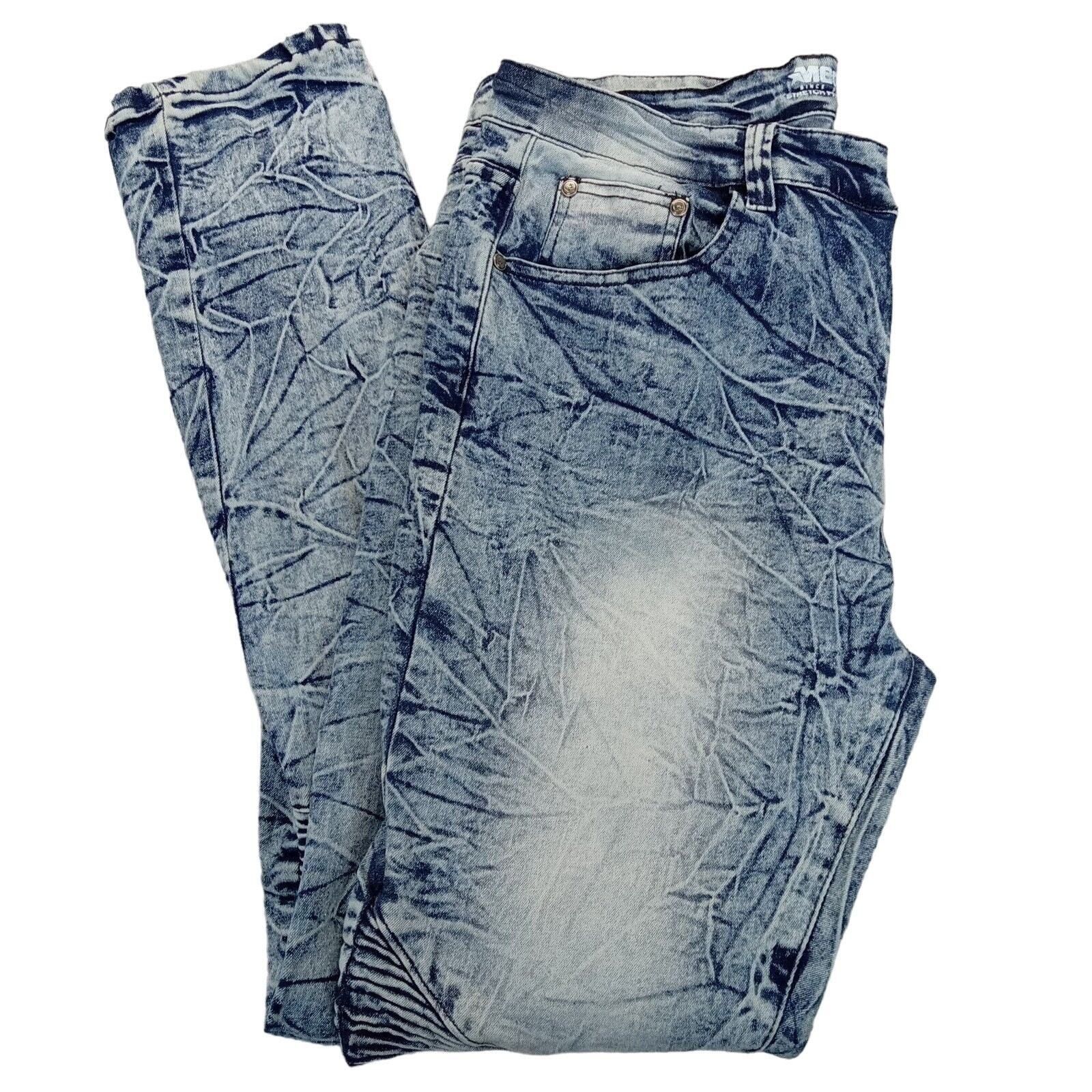 Mecca Mecca Jeans 36 X 32 Mens Stretch Fit Acid Biker Denim Grunge Size US 36 / EU 52 - 5 Thumbnail