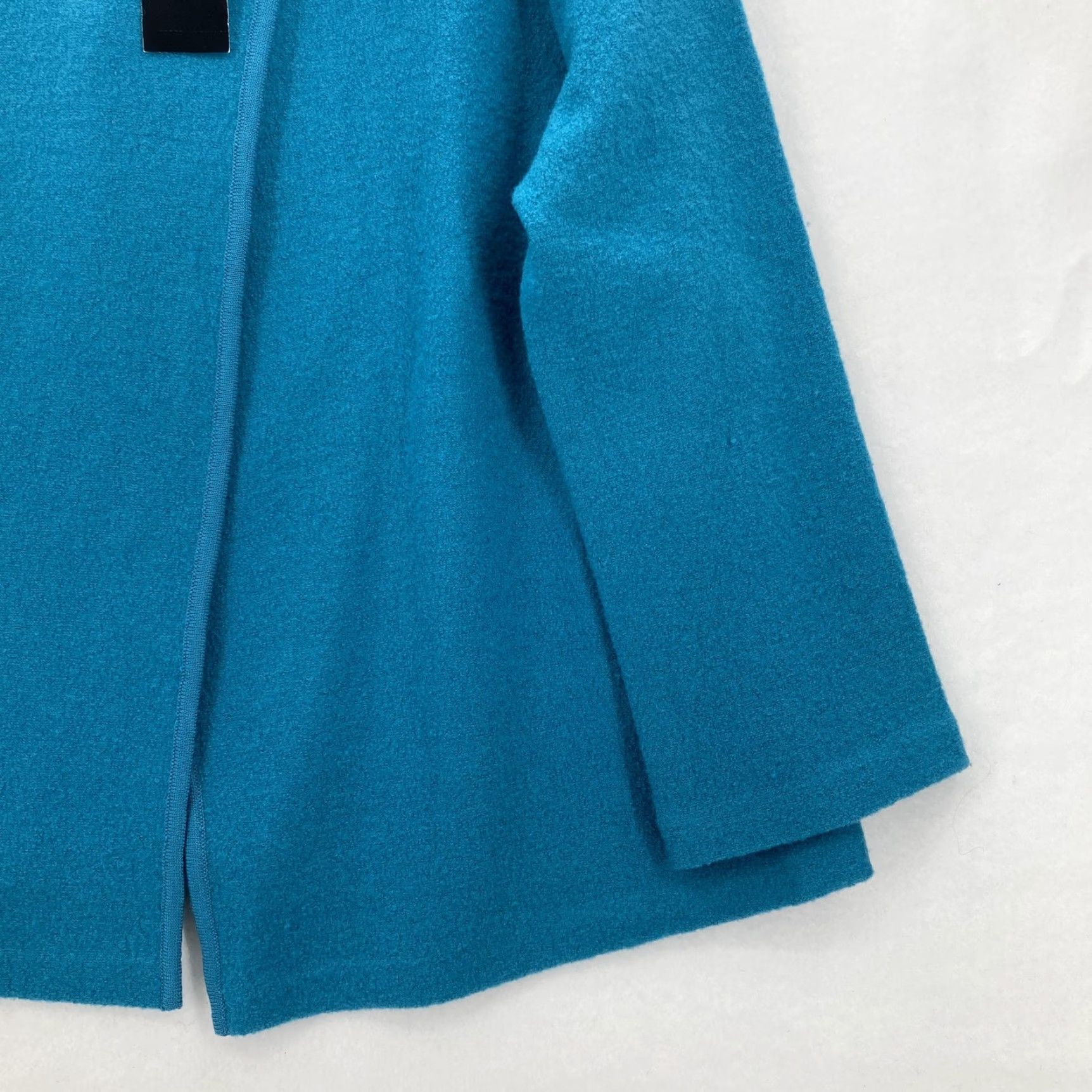Jones New York Jones New York Coat Womens Large Collarless Jewel Button Wool Blend Blue NWT Fashion Jacket Mid-Length Size L / US 10 / IT 46 - 3 Thumbnail