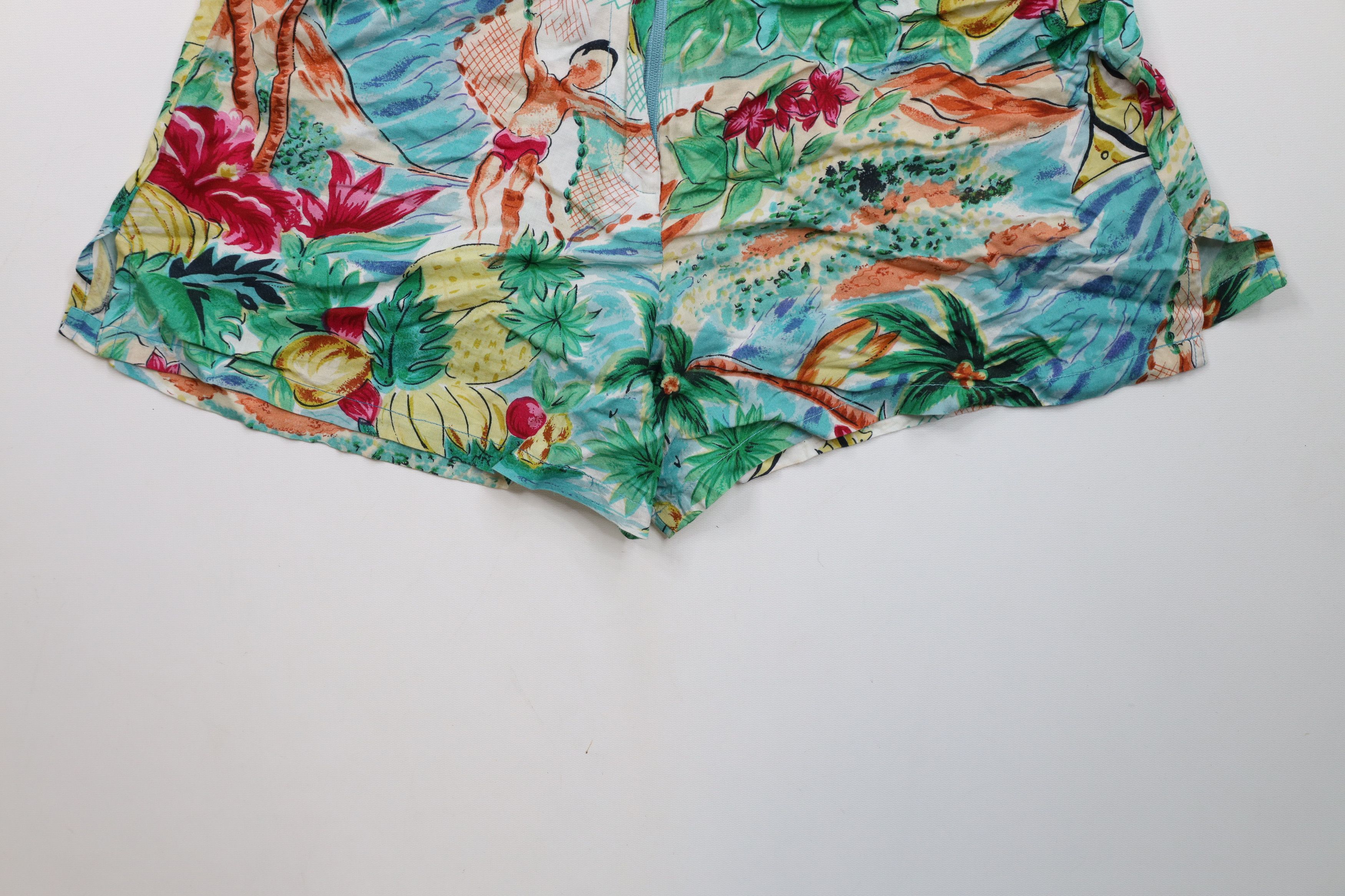Vintage Vintage 90s Streetwear Pineapple Sailing Beach Surf Shorts Size 28" / US 6 / IT 42 - 4 Thumbnail