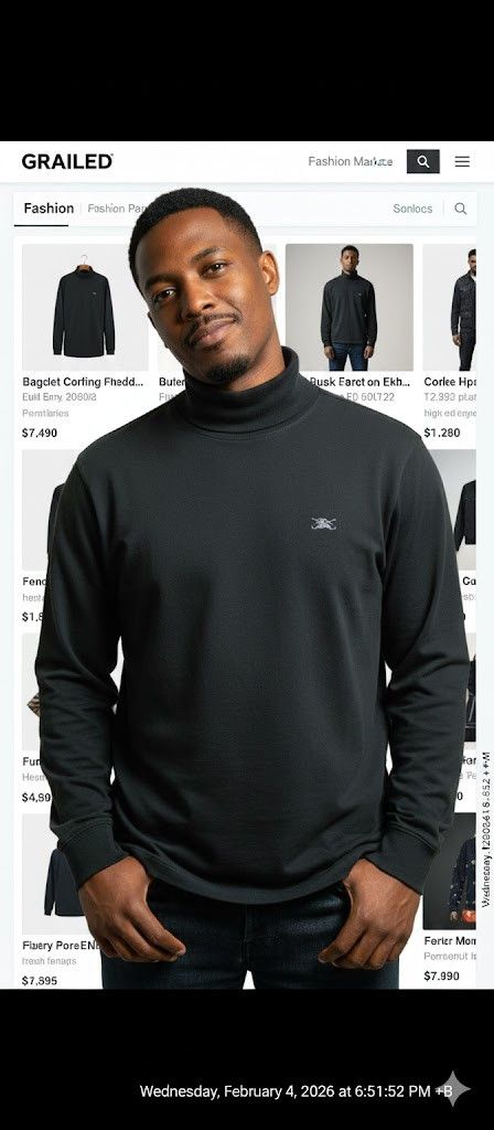 Burberry e30 Vintage Burberry Golf Long Sleeve turtle neck Size US L / EU 52-54 / 3 - 2 Thumbnail