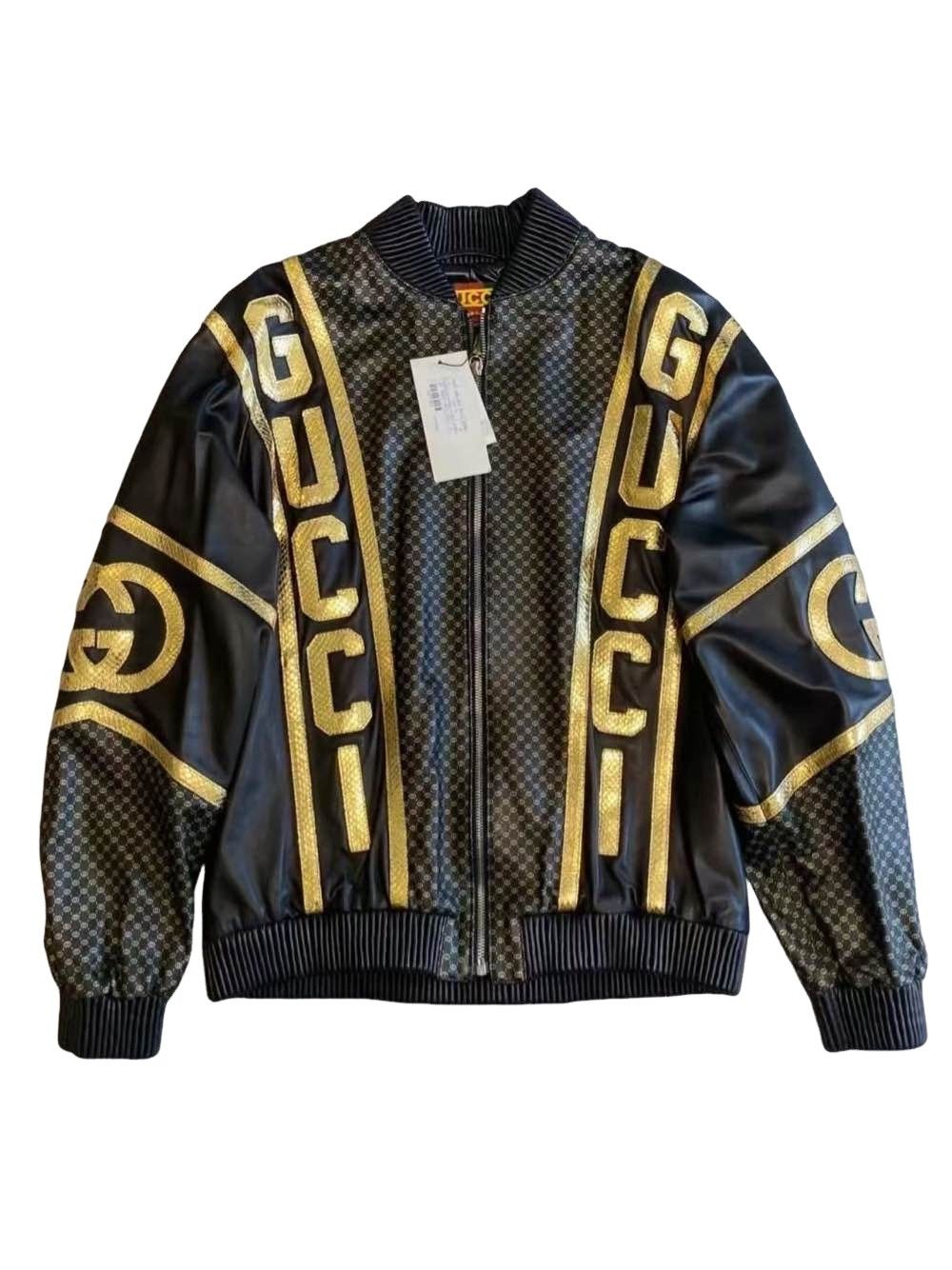 Gucci Gucci x Dapper Dan Leather Bomber Jacket Size M Size US M / EU 48-50 / 2 - 1 Thumbnail
