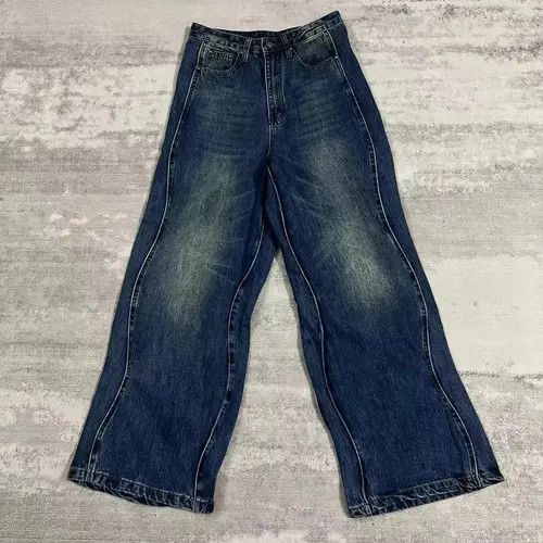 Japanese Brand × Vintage Vintage Hip Hop Harajuku Cowboy Wavy Pants Jeans y2k 90’s Size US 34 / EU 50 - 1 Thumbnail