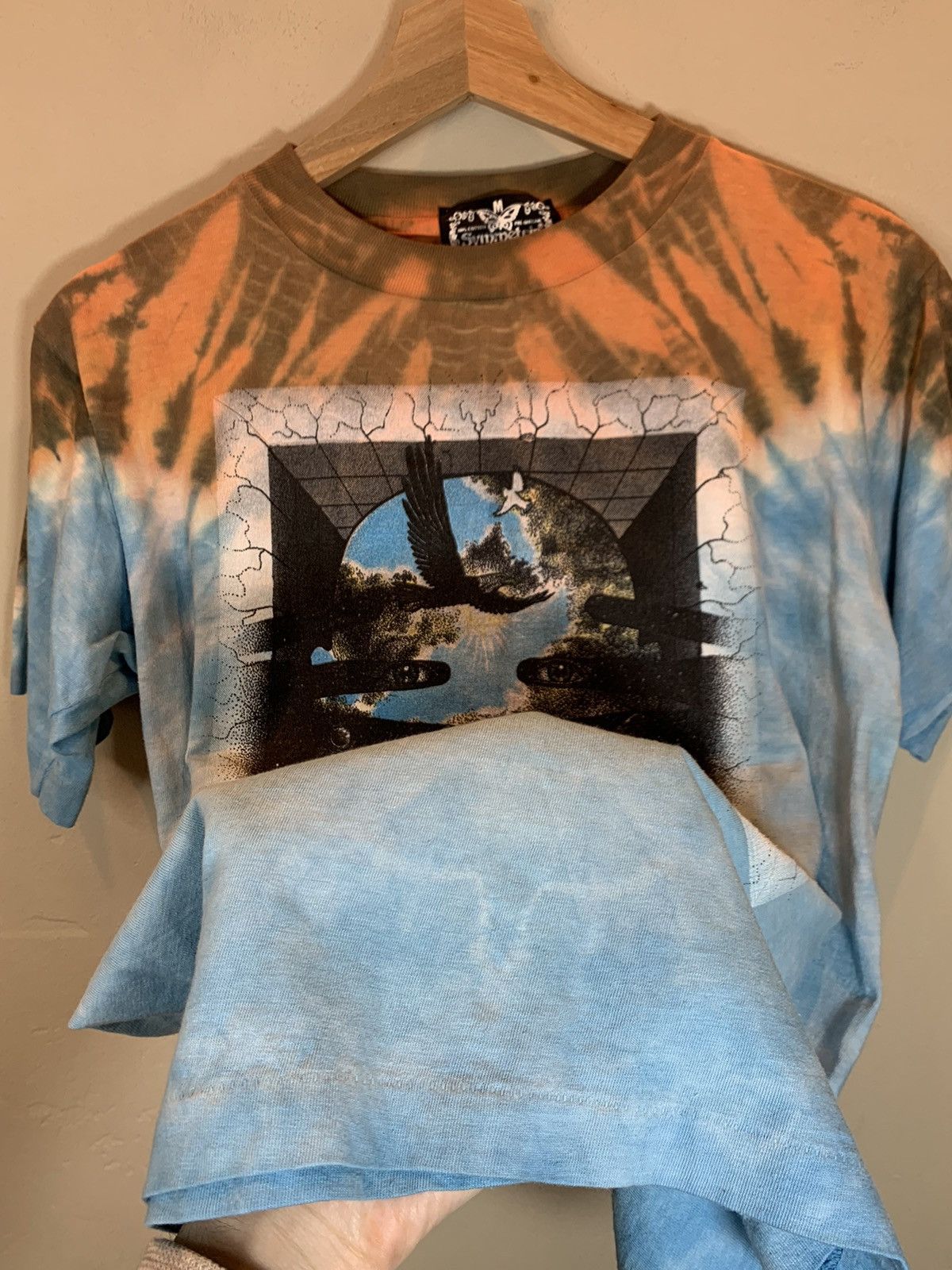 Band Tees × Vintage RARE* Vintage 1986 John Lennon Imagine Symmetria Art T-Shirt Size US M / EU 48-50 / 2 - 5 Thumbnail