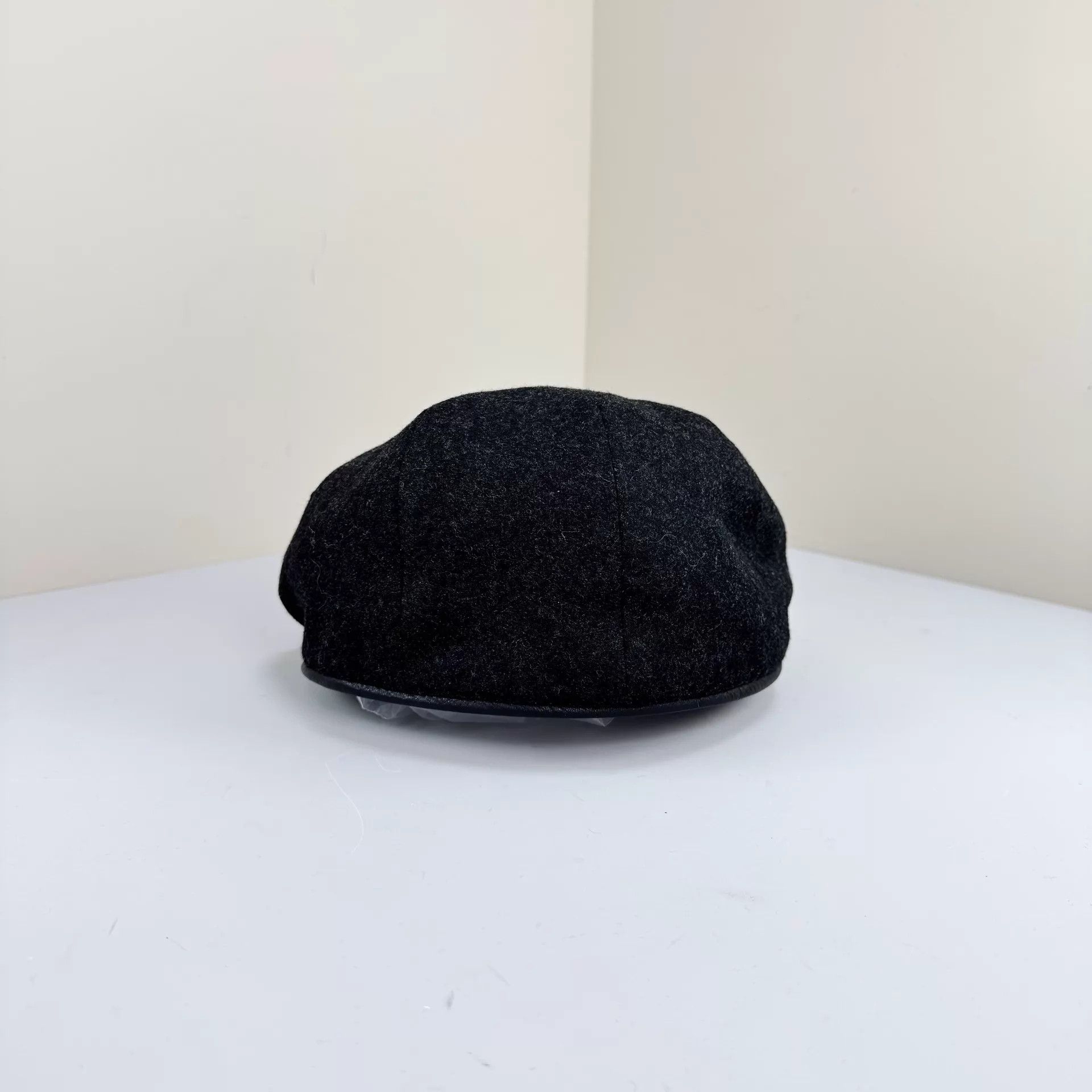 Hermes Hermes Black & Gray Wool Beret 58cm 98 New Size ONE SIZE - 3 Thumbnail