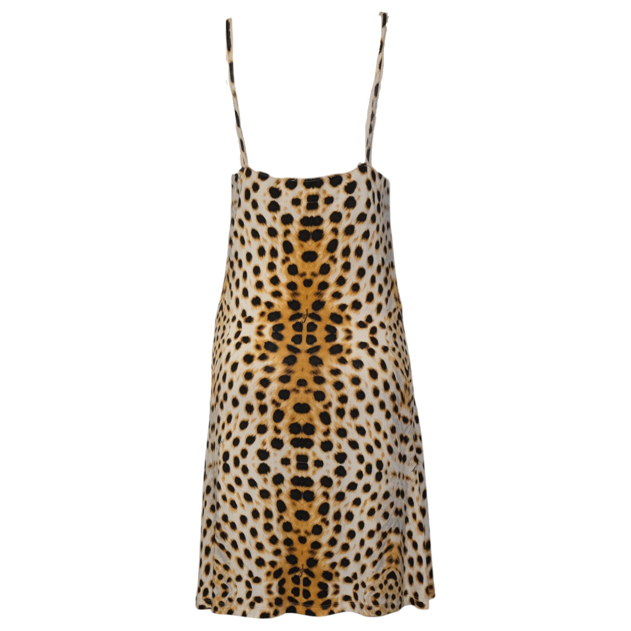 Roberto Cavalli Leopard Print Summer Dress Size L / US 10 / IT 46 - 2 Thumbnail
