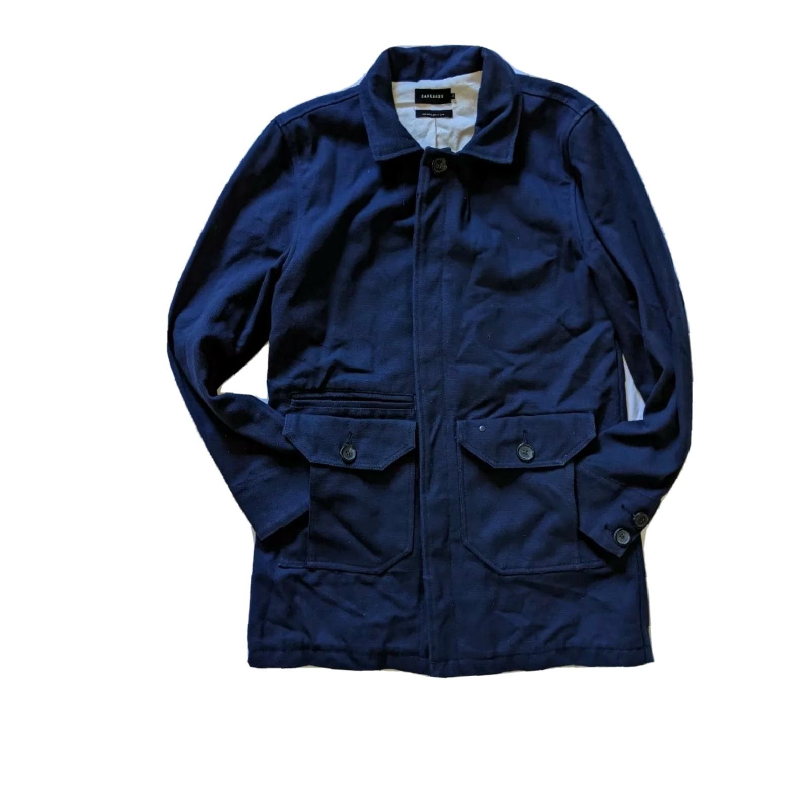 Zanerobe Zanerobe Chore Hunting Field Jacket Navy Blue Canvas XL Men Coat Size US XL / EU 56 / 4 - 3 Thumbnail