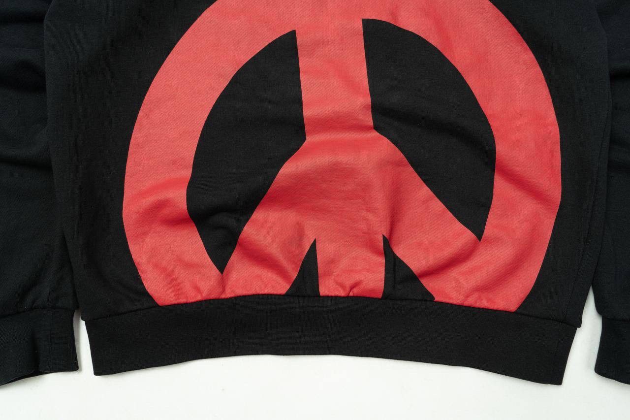 Moschino 🔵 LOVE MOSCHINO Peace Print Crewneck Pullover Sweatshirt Size US M / EU 48-50 / 2 - 5 Thumbnail