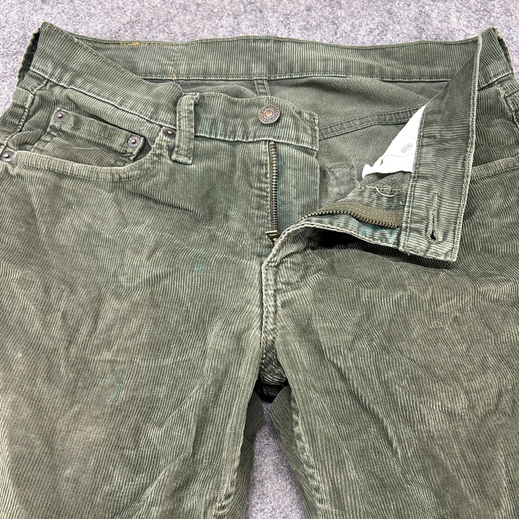 Levi's Levi's 511 Pants Mens 29x30 Green Corduroy Slim Fit Stretch Straight Leg Chino 5-Pocket Denim? Size US 29 - 2 Thumbnail