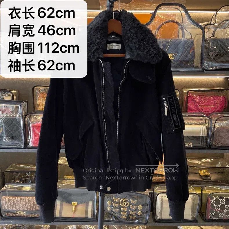 Saint Laurent Paris Saint Laurent Paris Black Corduroy Sheepskin Collar Jacket Size XS / US 0-2 / IT 36-38 - 7 Thumbnail
