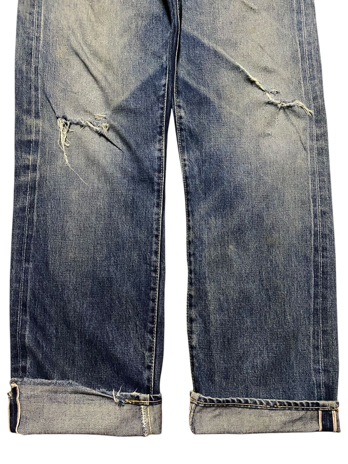 Denime Vintage Denime Selvedge Mud Wash Distressed Loose Jeans Size US 30 / EU 46 - 5 Thumbnail