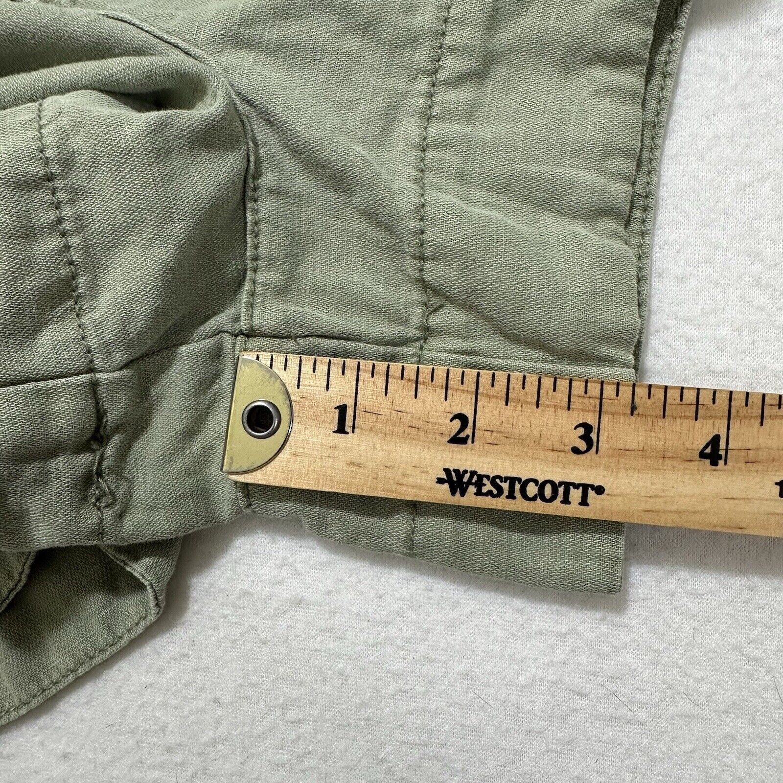Joie Joie XXL Green Cotton Linen 3.5" Inseam High Rise Shorts Size 42" / US 20 - 11 Thumbnail