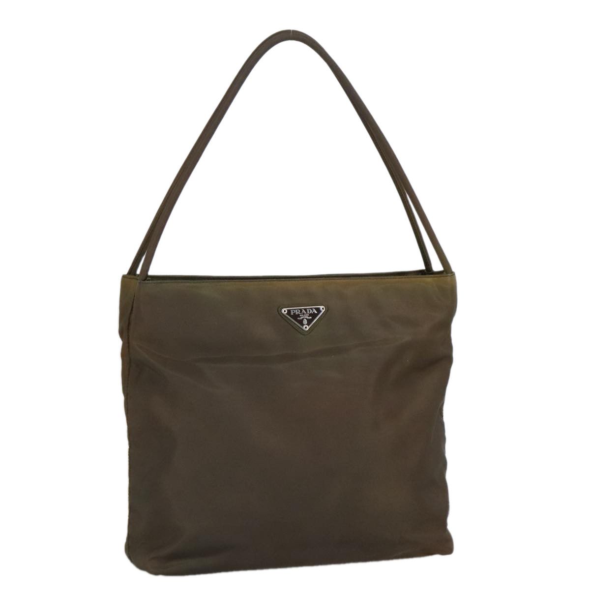 Prada Khaki Synthetic Tote Bag (Pre-Owned) Size ONE SIZE - 1 Thumbnail
