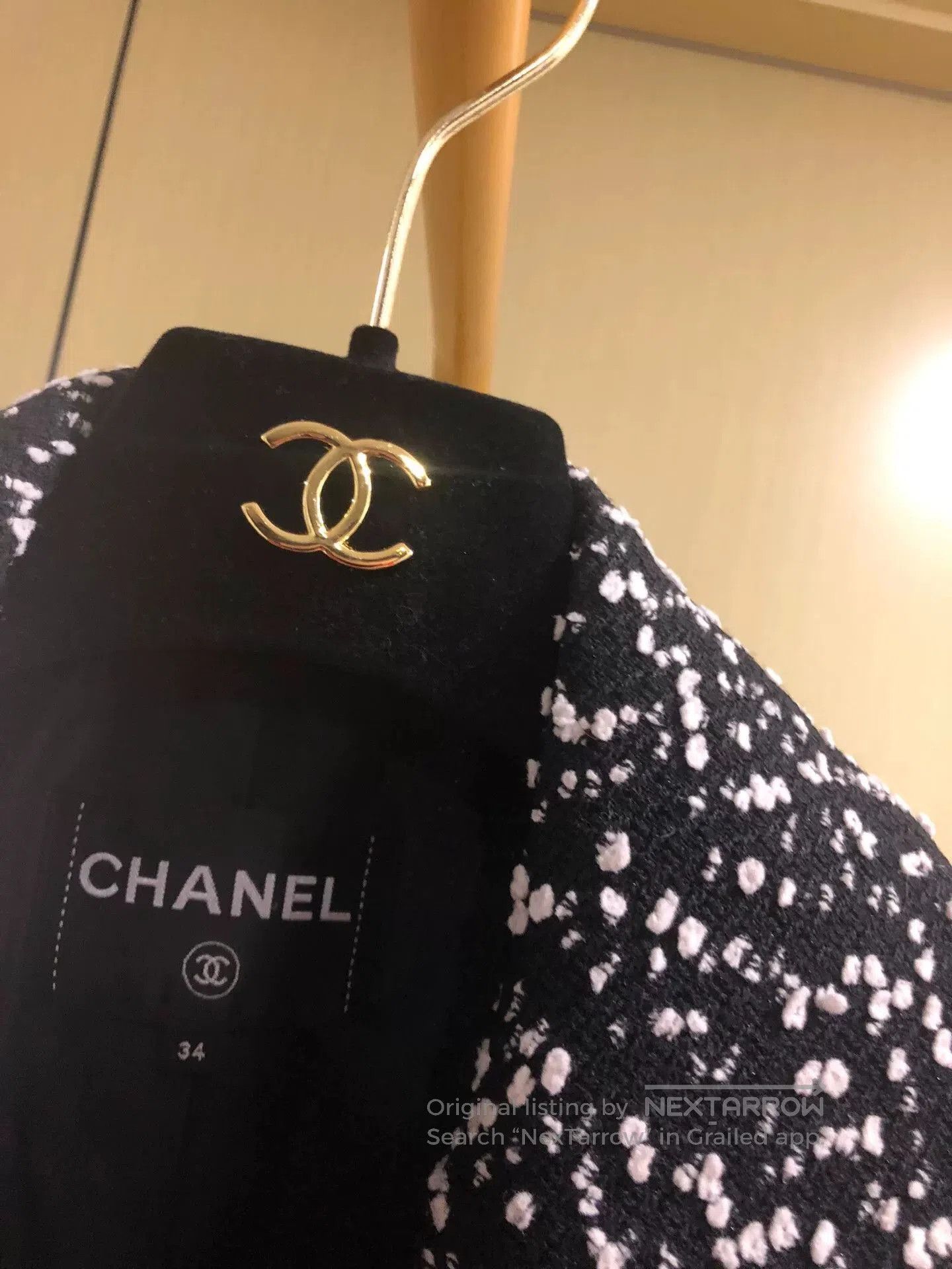 Chanel Black and White Tweed Jacket.