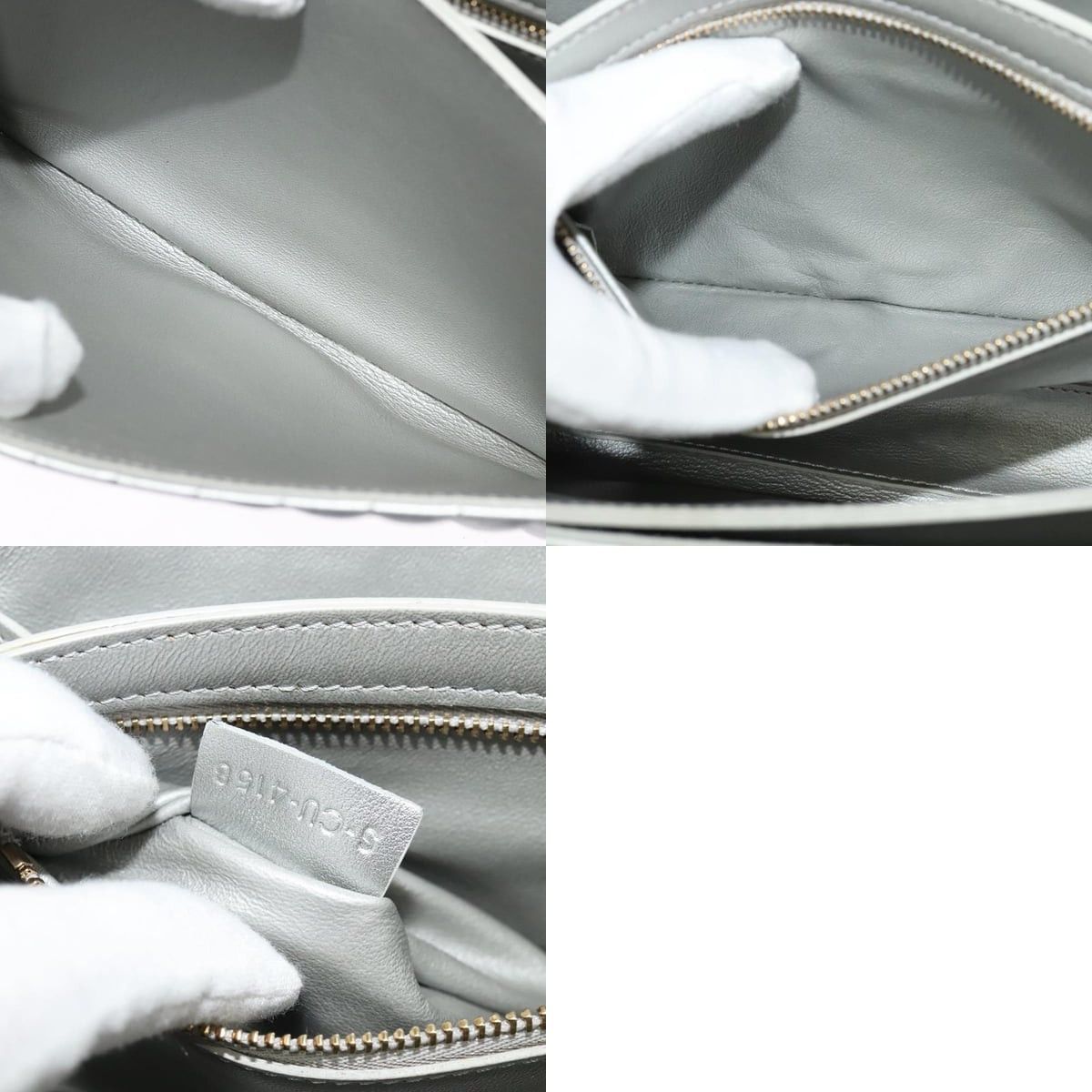 Celine CELINE Chain Shoulder Bag Leather Silver Black Gold Size ONE SIZE - 13 Thumbnail