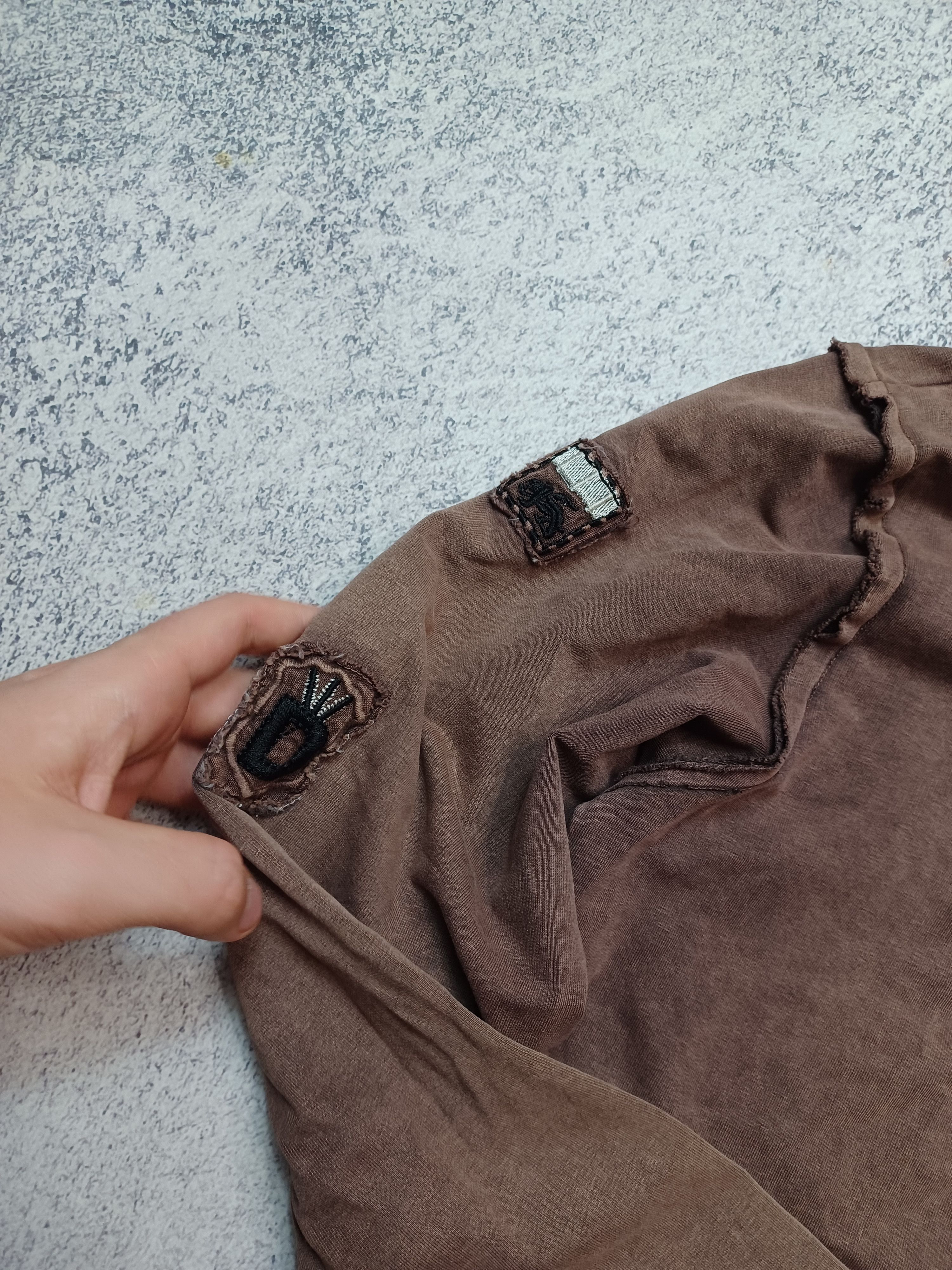Diesel Y2K Diesel Distressed Zip-Up Hoodie Brown Avant-Garde Style Size L / US 10 / IT 46 - 6 Thumbnail