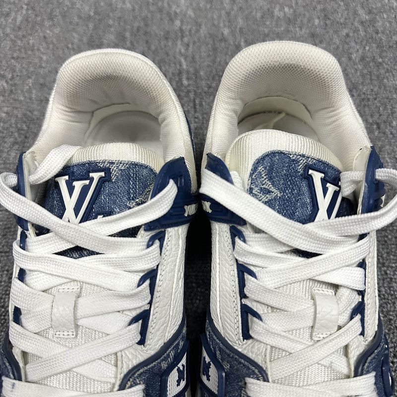 Louis Vuitton Louis Vuitton Blue and White Trainer Sneakers -2508 Size US 7.5 / EU 40-41 - 6 Thumbnail