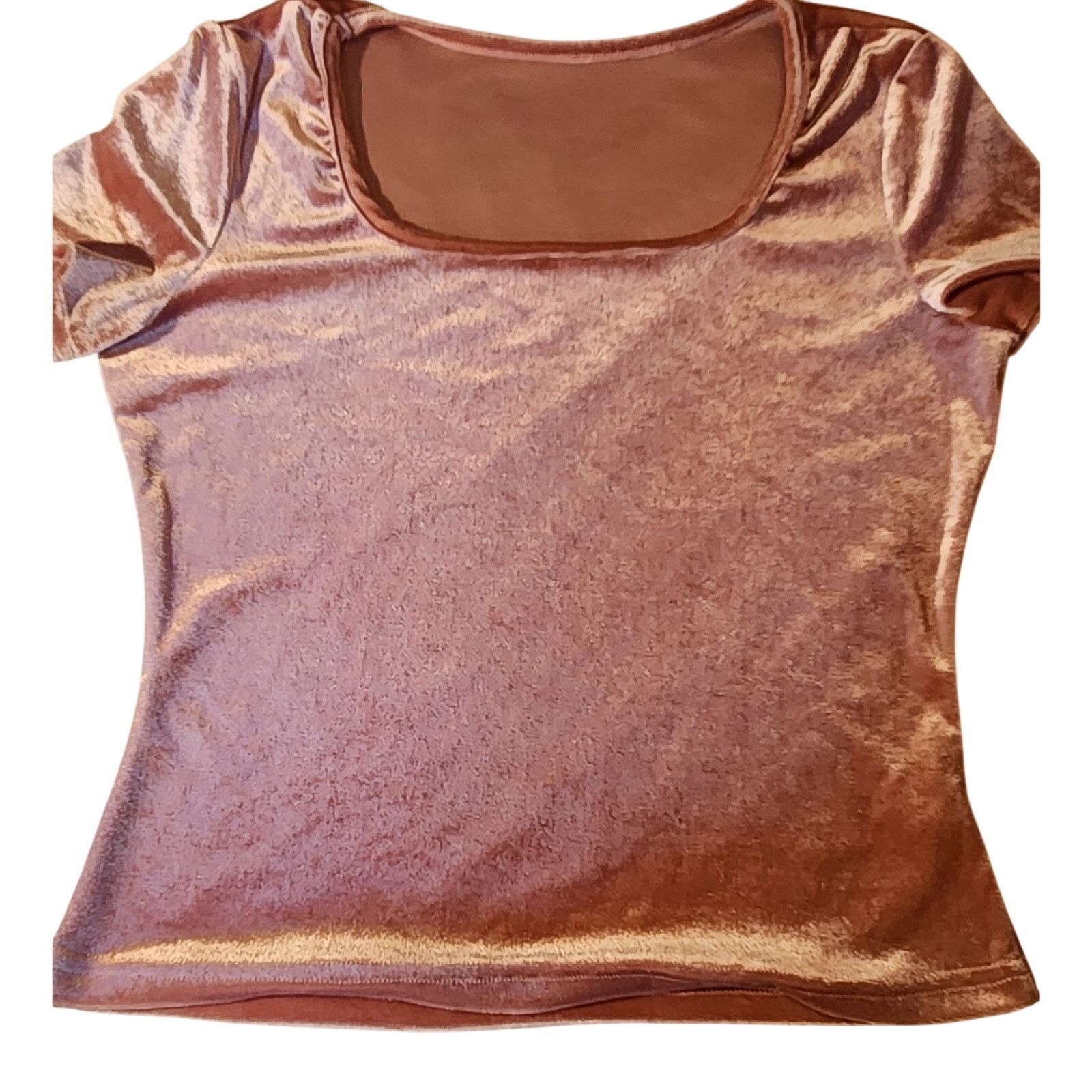 Shein Shein Pink Velvet Crop top Womens size Small Scoop neck Y2K Size S / US 4 / IT 40 - 1 Thumbnail