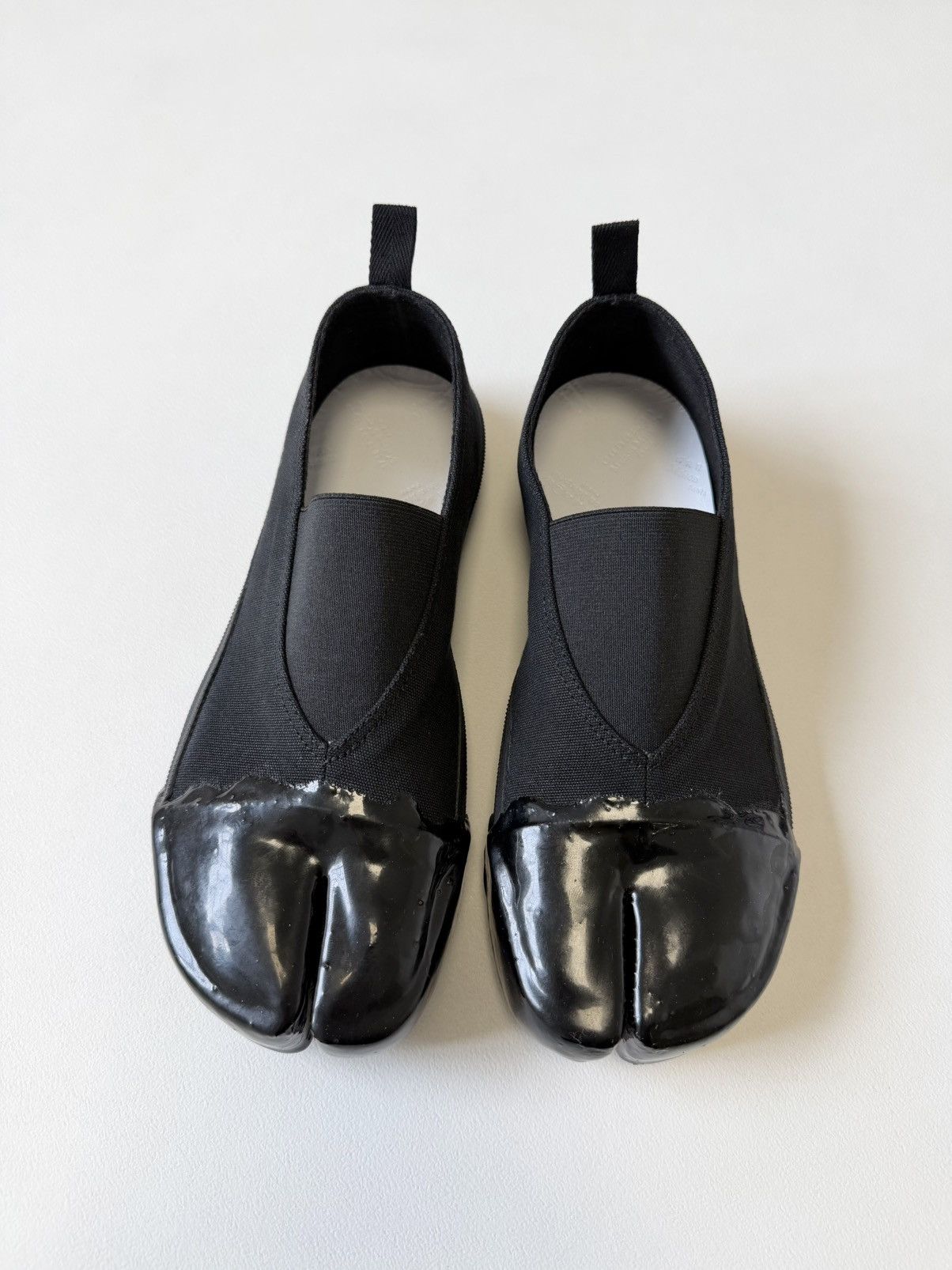 Maison Margiela S/S 20 Black ‘Resin Dipped’ Tabi Sneakers Size US 7 / IT 37 - 1 Thumbnail