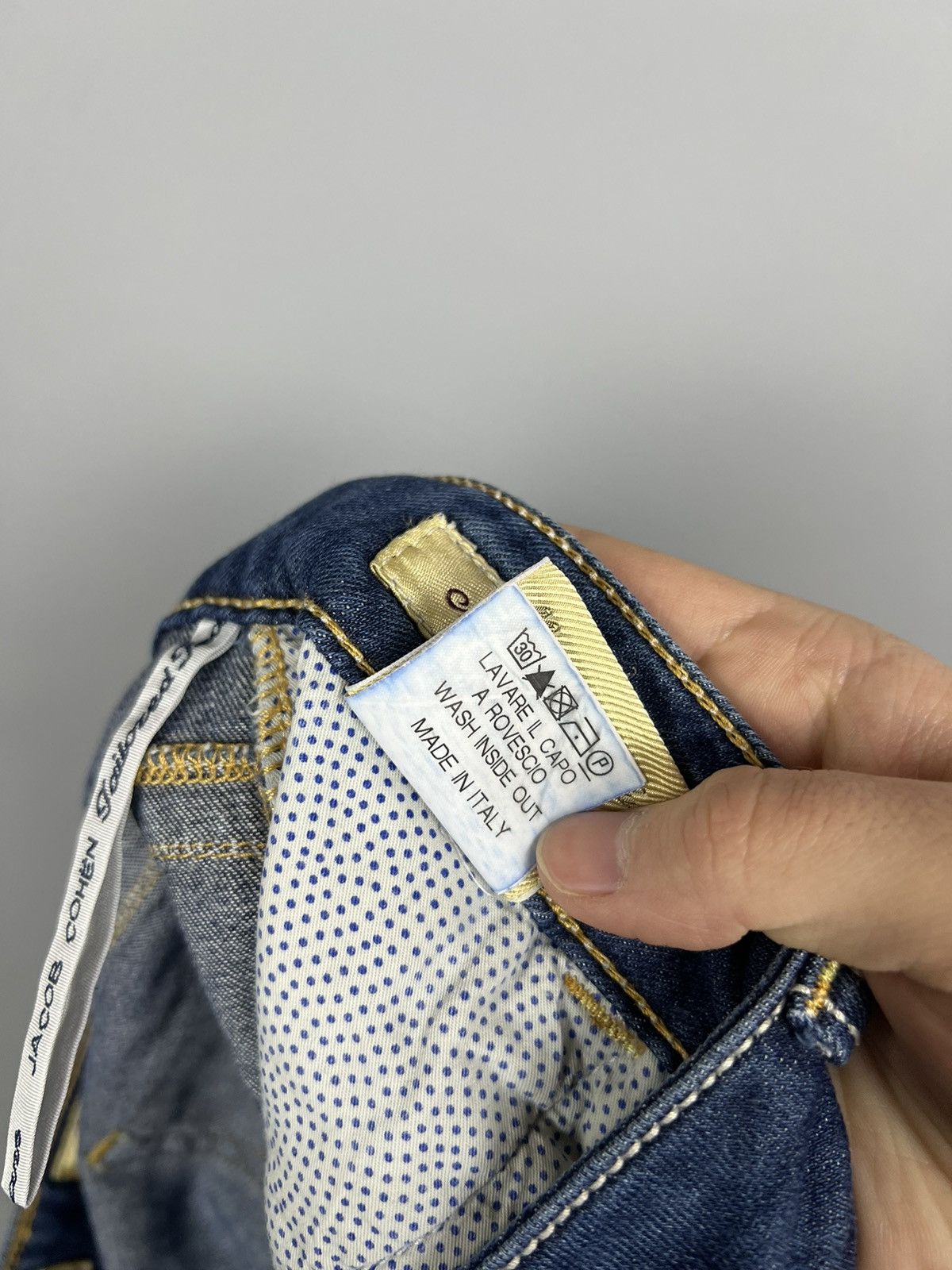 Jacob Cohen Jacob Cohen Jeans ”Girls Save The World” Blue Made in Italy Size 31" - 12 Thumbnail