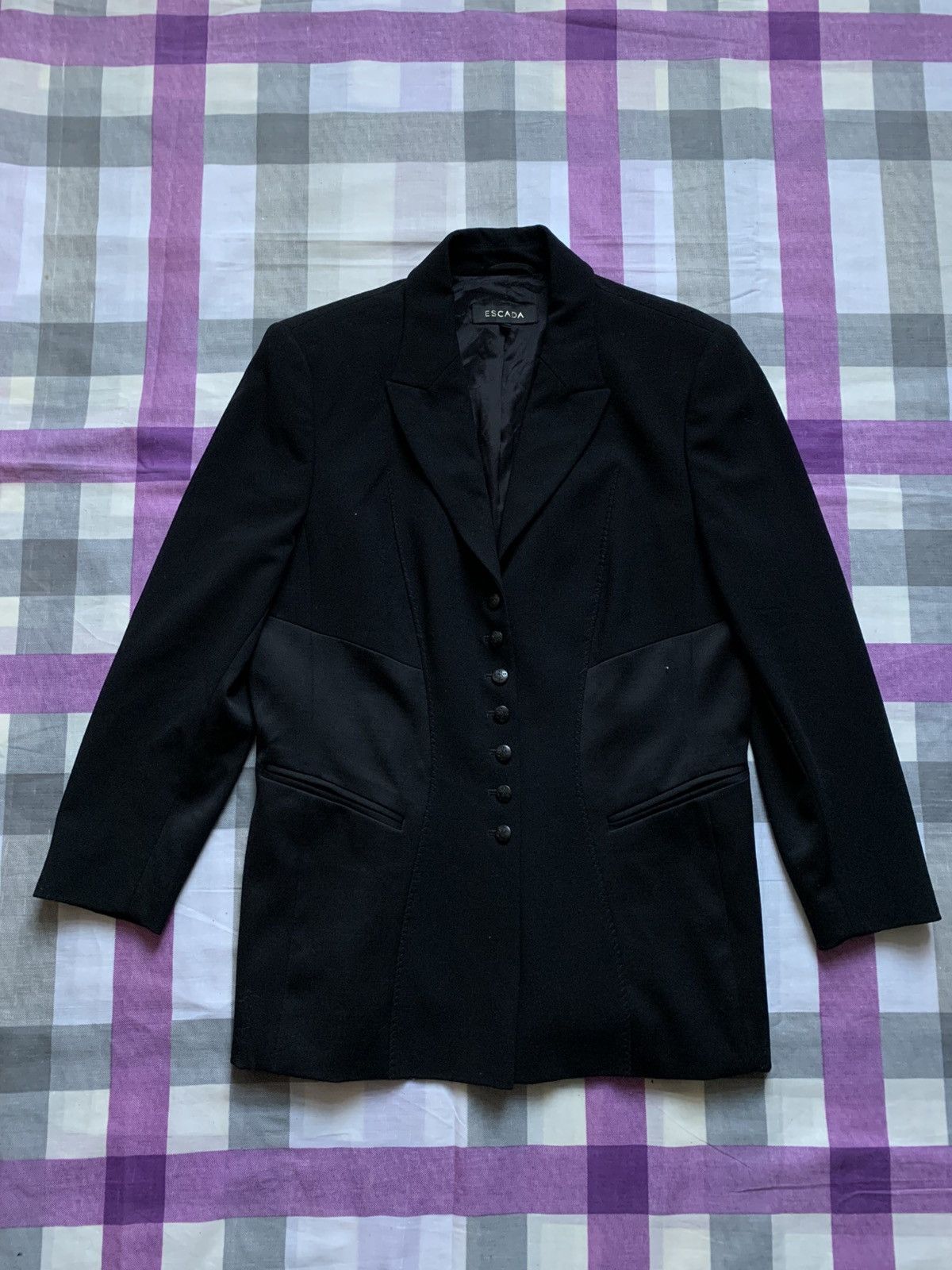 Escada Elegant black Escada blazer Vintage Size L / US 10 / IT 46 - 1 Thumbnail