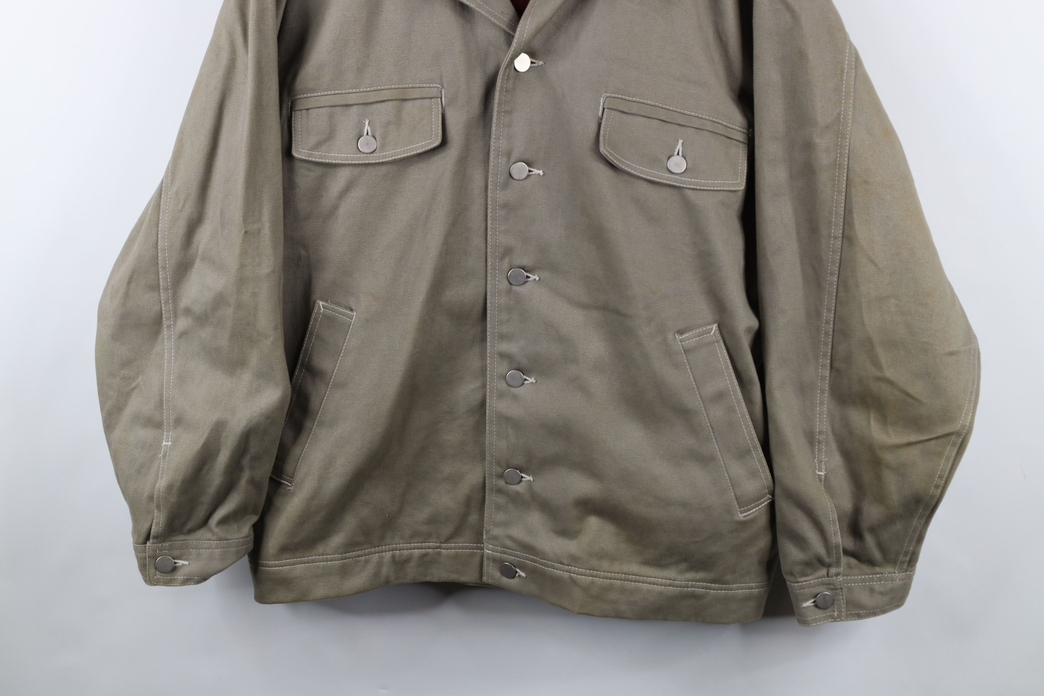 Marlboro × Vintage Vintage 90s Marlboro Leather Collar Trucker Jacket Gray Size US XL / EU 56 / 4 - 3 Thumbnail