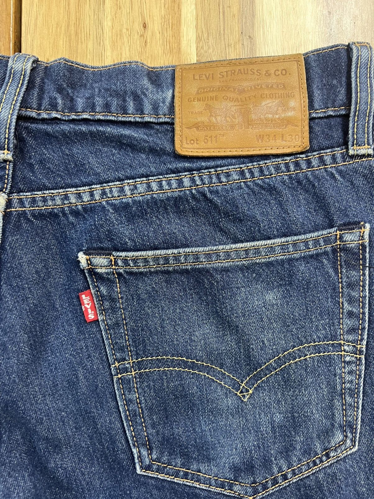 Levi's Vintage Levis 511 Big E Selvedge Jeans Denim Size US 34 / EU 50 - 10 Thumbnail