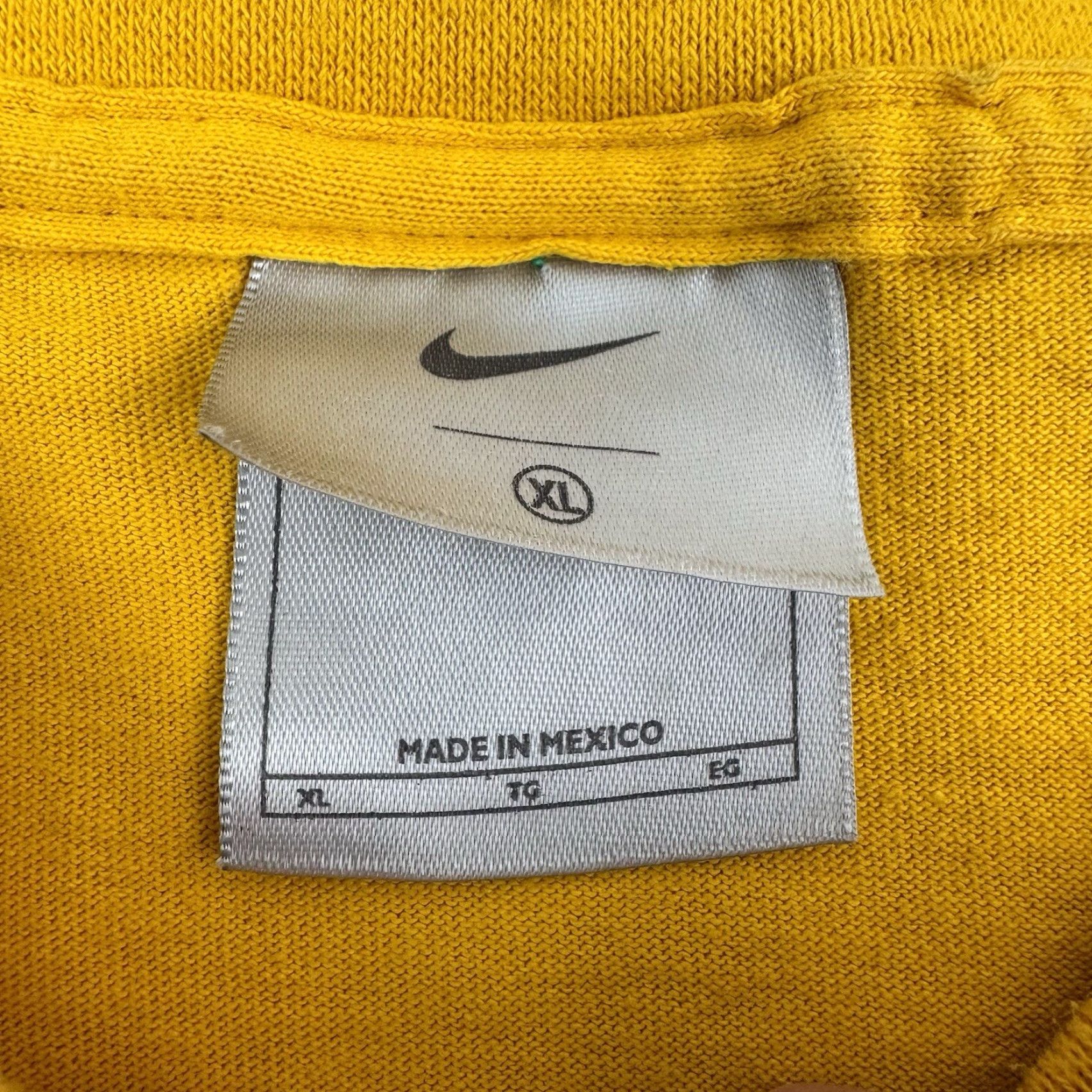 Nike VINTAGE Nike T-Shirt Adult XL Yellow Spellout Y2K Grunge Hipster Mens Size US XL / EU 56 / 4 - 4 Thumbnail