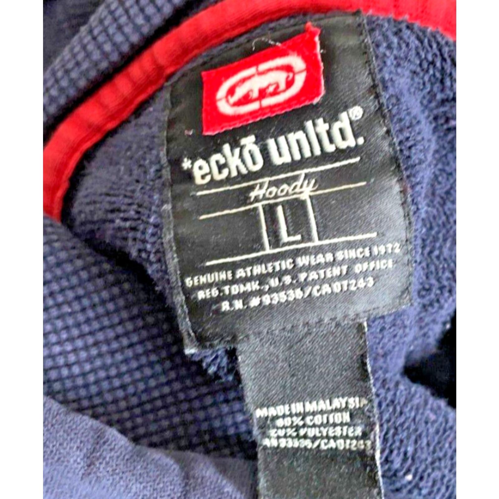Ecko Unltd. VINTAGE Ecko Unltd. Embroidered Hoodie Men Large Dark Blue Sweatshirt Thermal Hood Hoodie Size US L / EU 52-54 / 3 - 3 Thumbnail