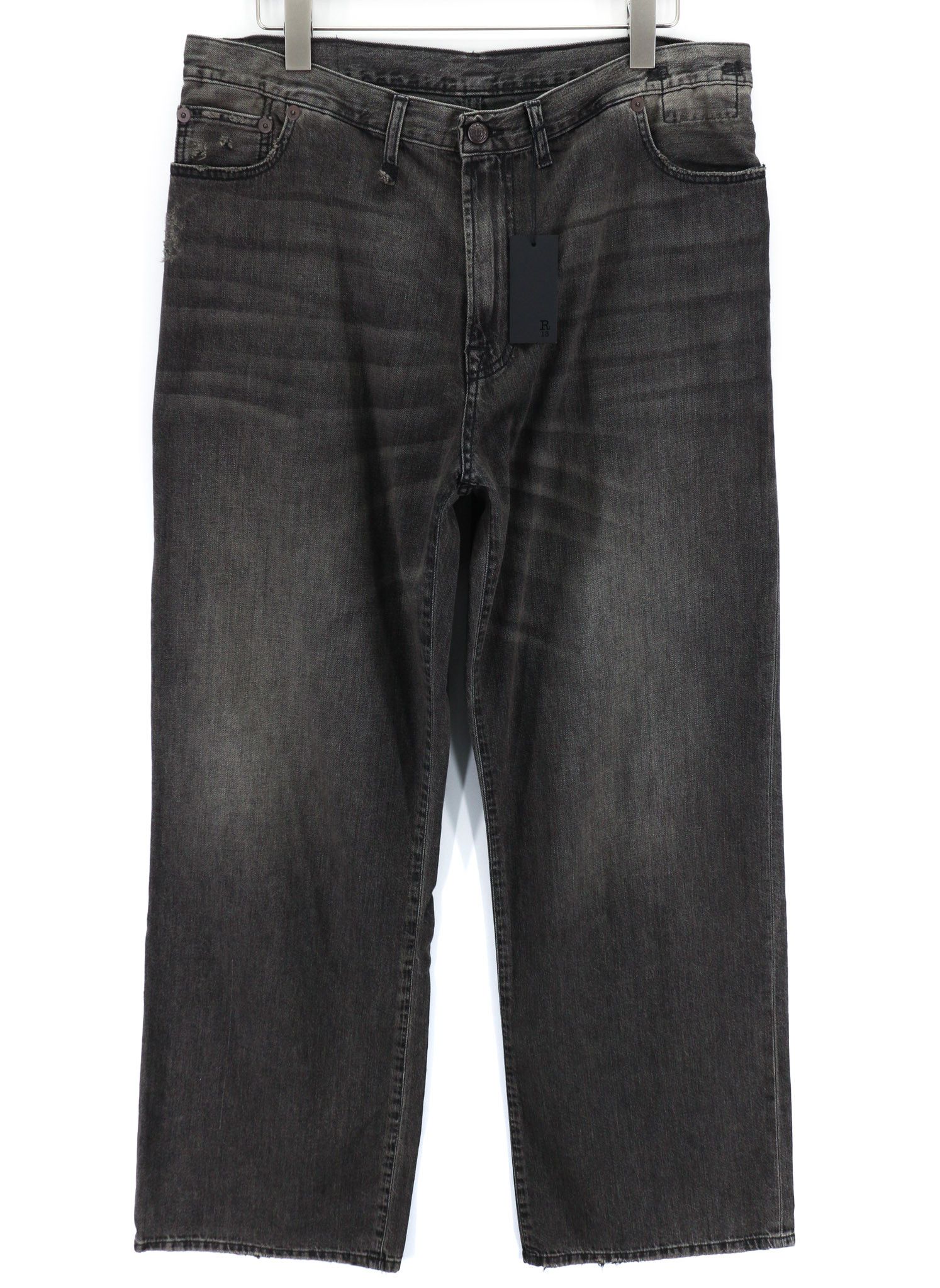 R13 DAMON IT27 Wide Fit Cotton Washed Black Jeans 80259 Size 27" / US 4 / IT 40 - 1 Thumbnail