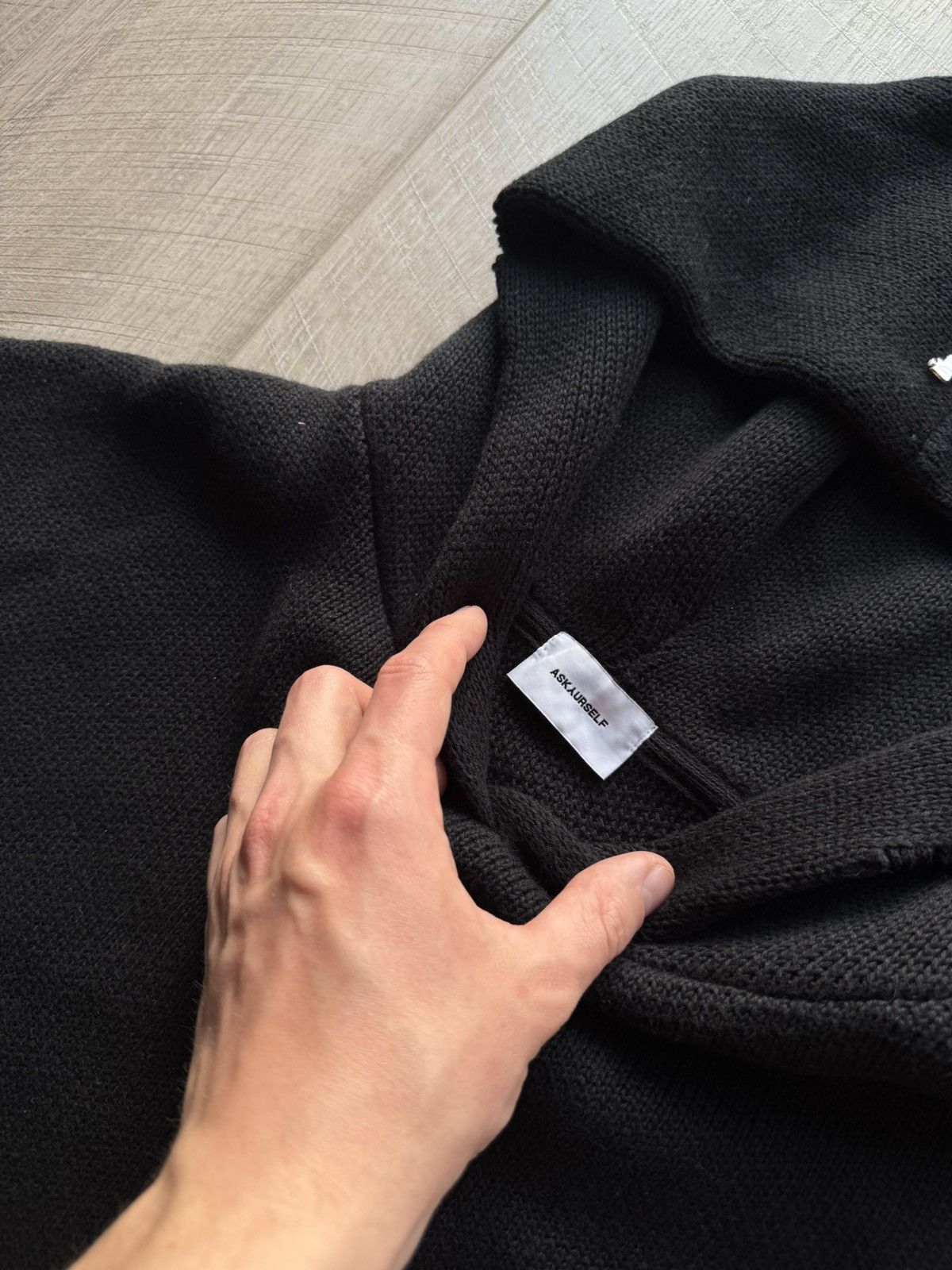 Askyurself Askyurself distressed knitted sweater oversized hoodie Size US M / EU 48-50 / 2 - 10 Thumbnail