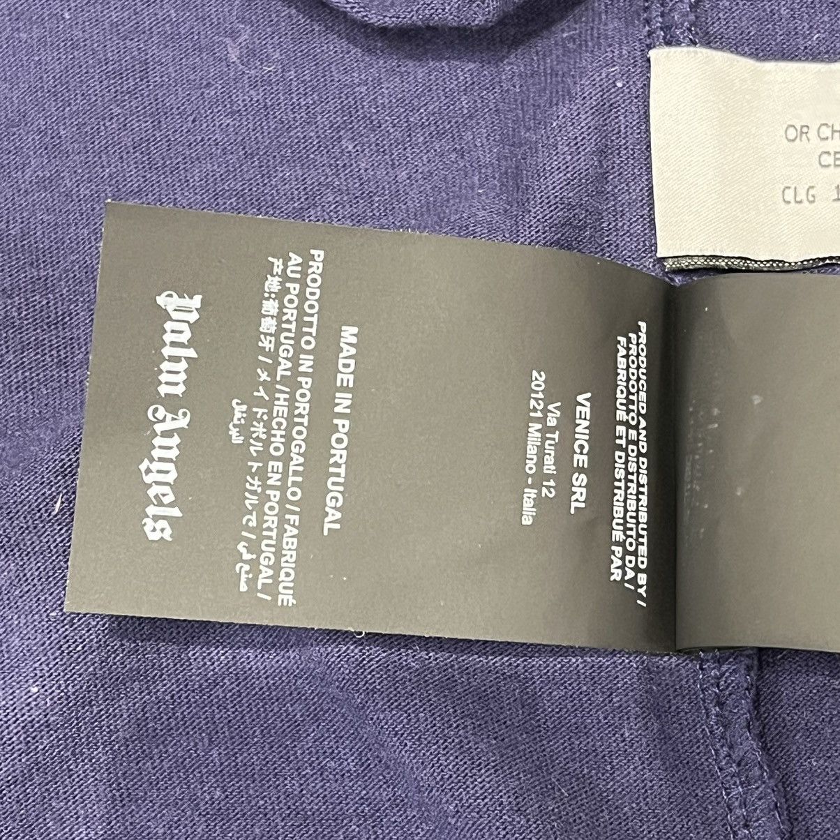 Palm Angels Palm Angels Logo Tee Navy Blue Size US L / EU 52-54 / 3 - 10 Thumbnail