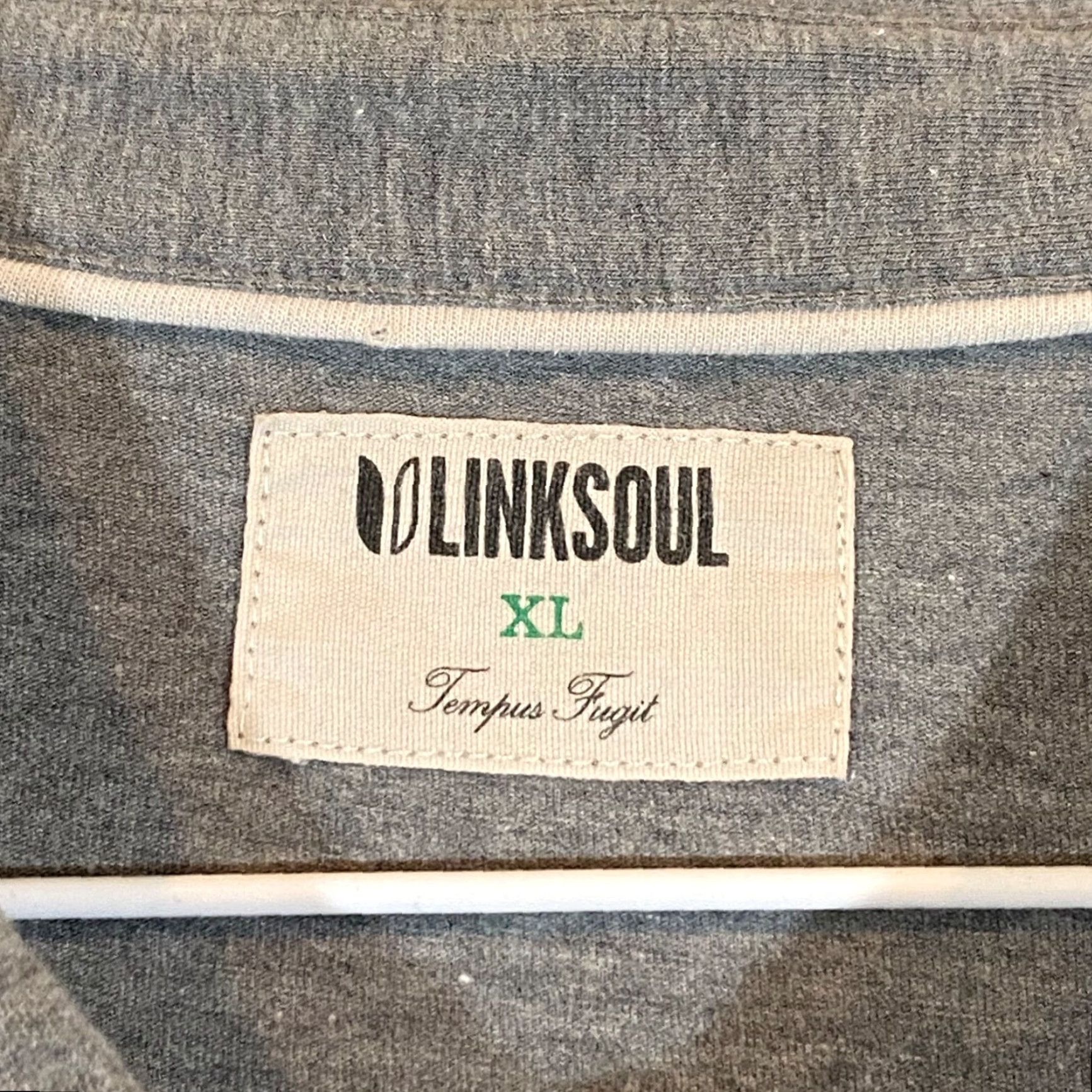 Vintage Linksoul Polo Mens XL Gray Pebble Beach Tempus Fugit Golf Shirt S/S Casual Classic Logo Sports Mens Size US XL / EU 56 / 4 - 3 Thumbnail