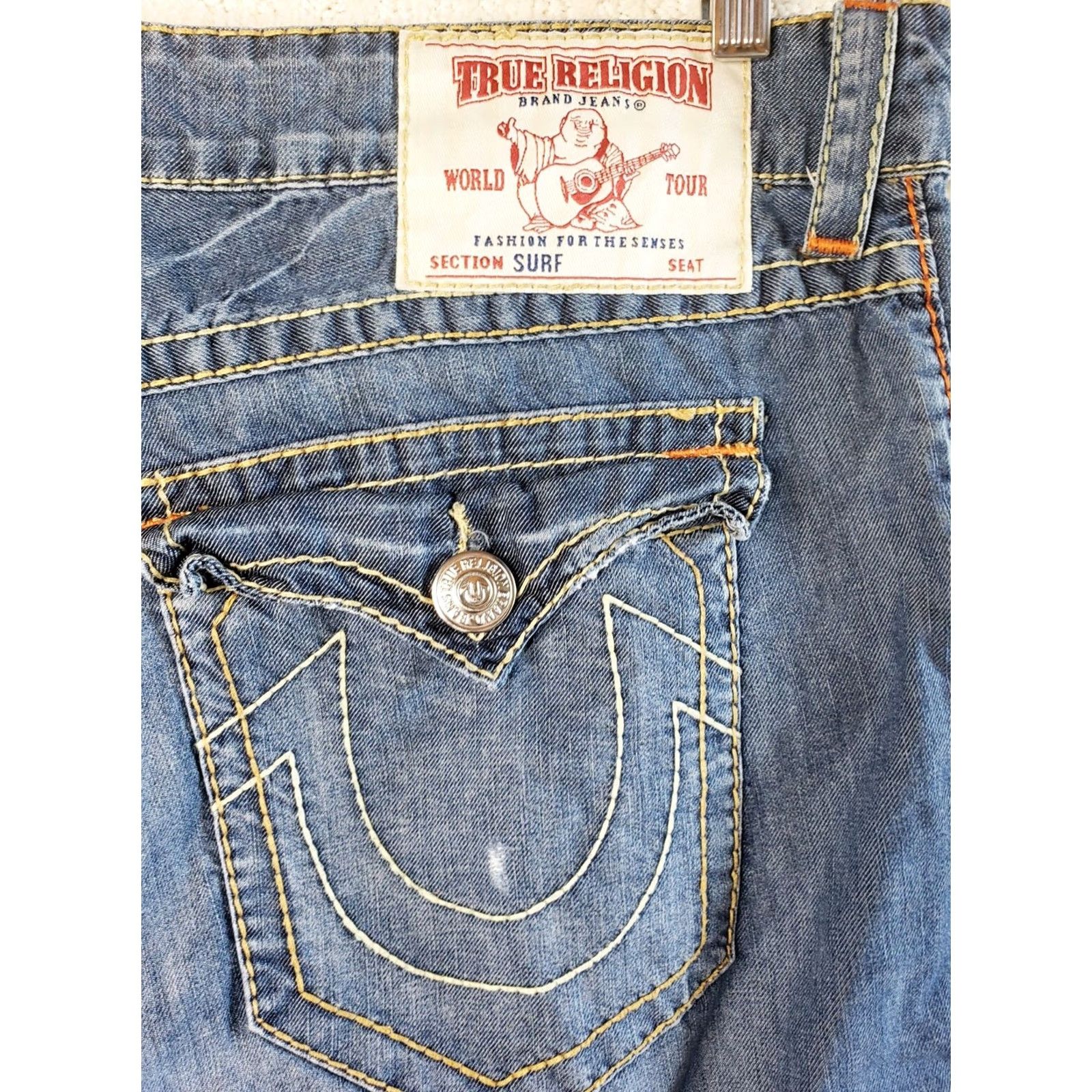 True Religion True Religion Denim Shorts Board Surf Swimwear Trunks 40W X 12L No Liner Mens Beach Casual Vintage? Size US 40 / EU 56 - 7 Thumbnail