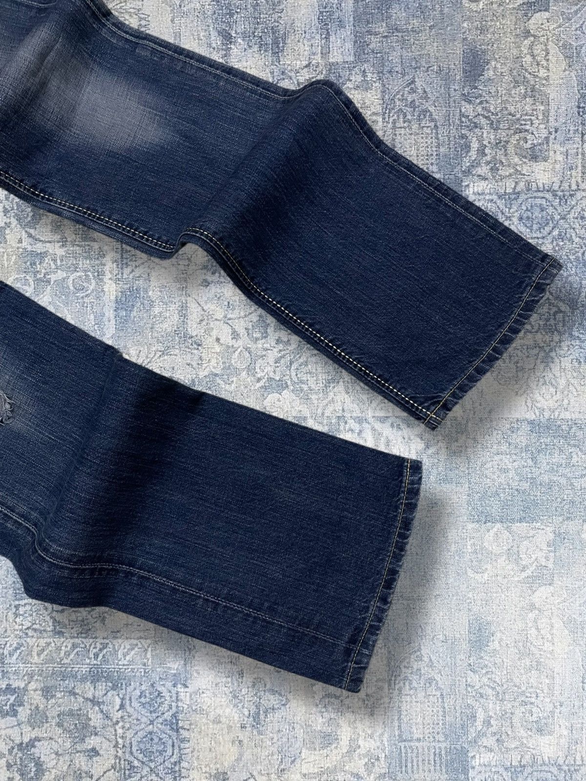 Edwin Vintage 90s Japan Designer Edwin Blue Trip Distressed Denim Size US 32 / EU 48 - 5 Thumbnail