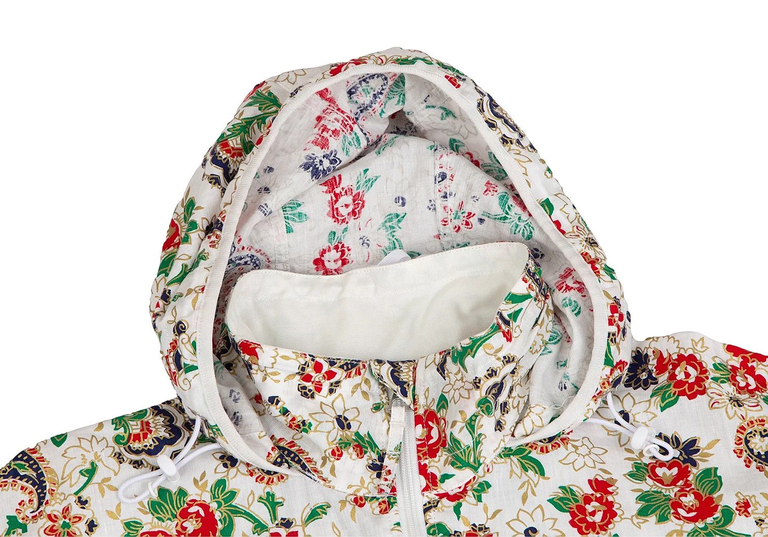Junya Watanabe Colorful Paisley Print Anorak Jacket in White Green Red Size US S / EU 44-46 / 1 - 3 Thumbnail