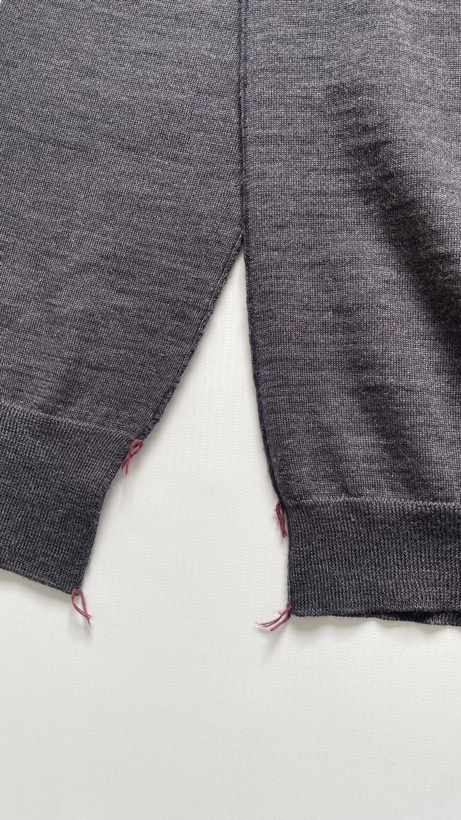 Maison Margiela A/W 23 Gray Wool Inside Out Seam Sweater Size US M / EU 48-50 / 2 - 8 Thumbnail