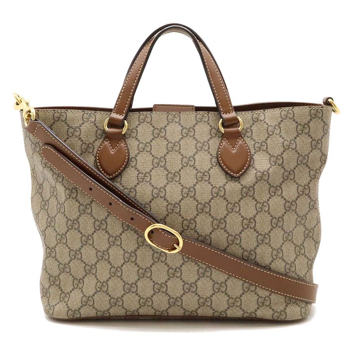 Gucci Gucci Gucci GG Supreme 2WAY Handbag Tote PVC Leather Canvas Handbag 473887 in Good Condition Size ONE SIZE - 1 Thumbnail