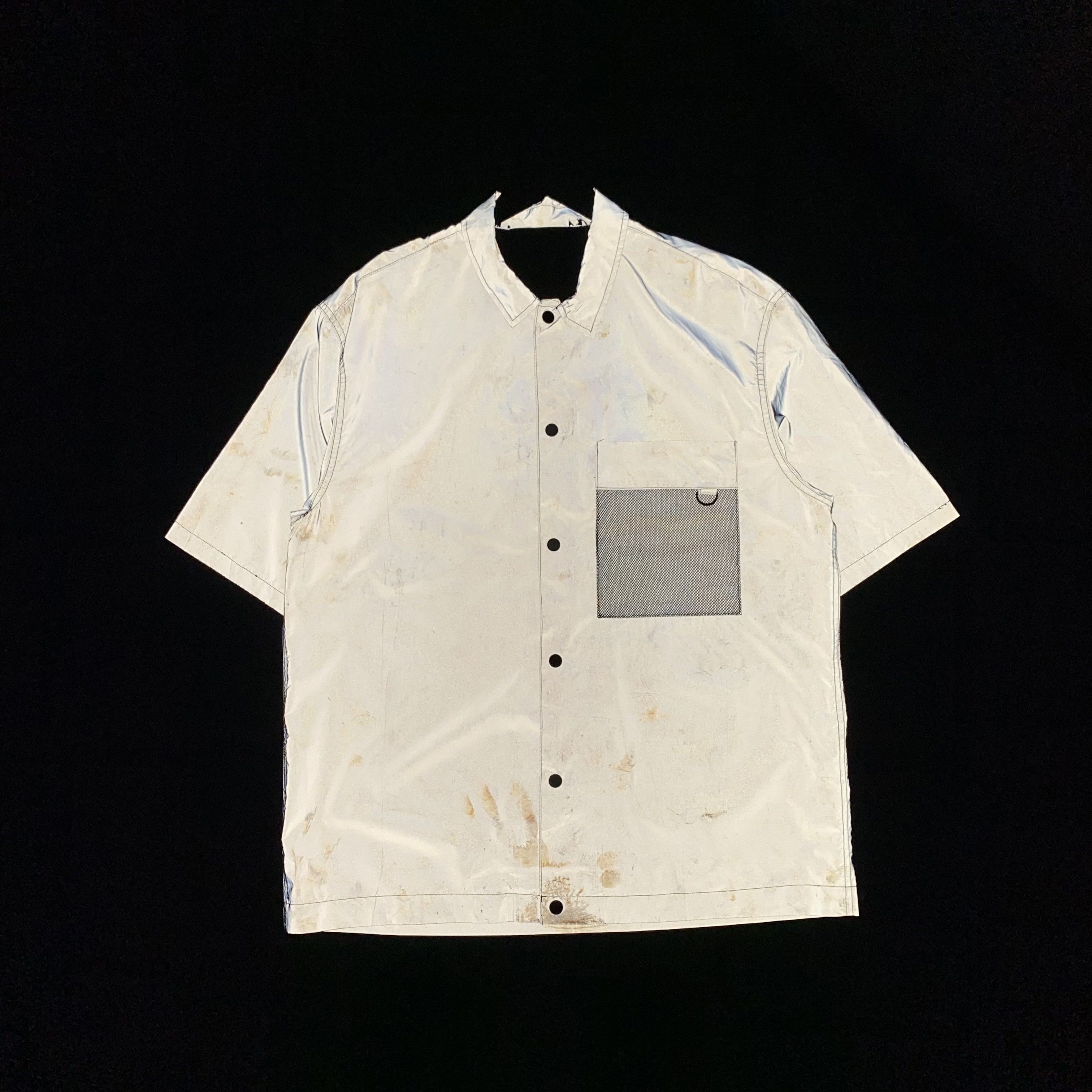 Rap Tees 🩶Reflective Crazy shirt jacket oversized Short sleeve Size US L / EU 52-54 / 3 - 1 Thumbnail