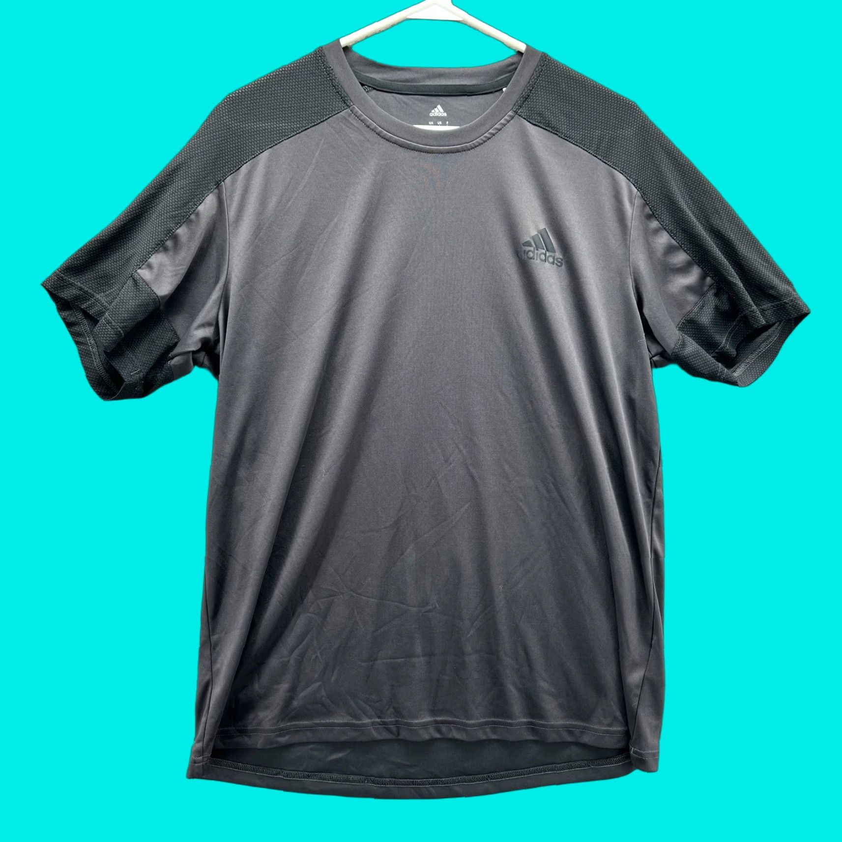 Adidas VINTAGE Adidas Shirt Men Large Black Gray Athletic Crewneck Trefoil Jersey Soccer City? (adjusted) Size US L / EU 52-54 / 3 - 1 Thumbnail